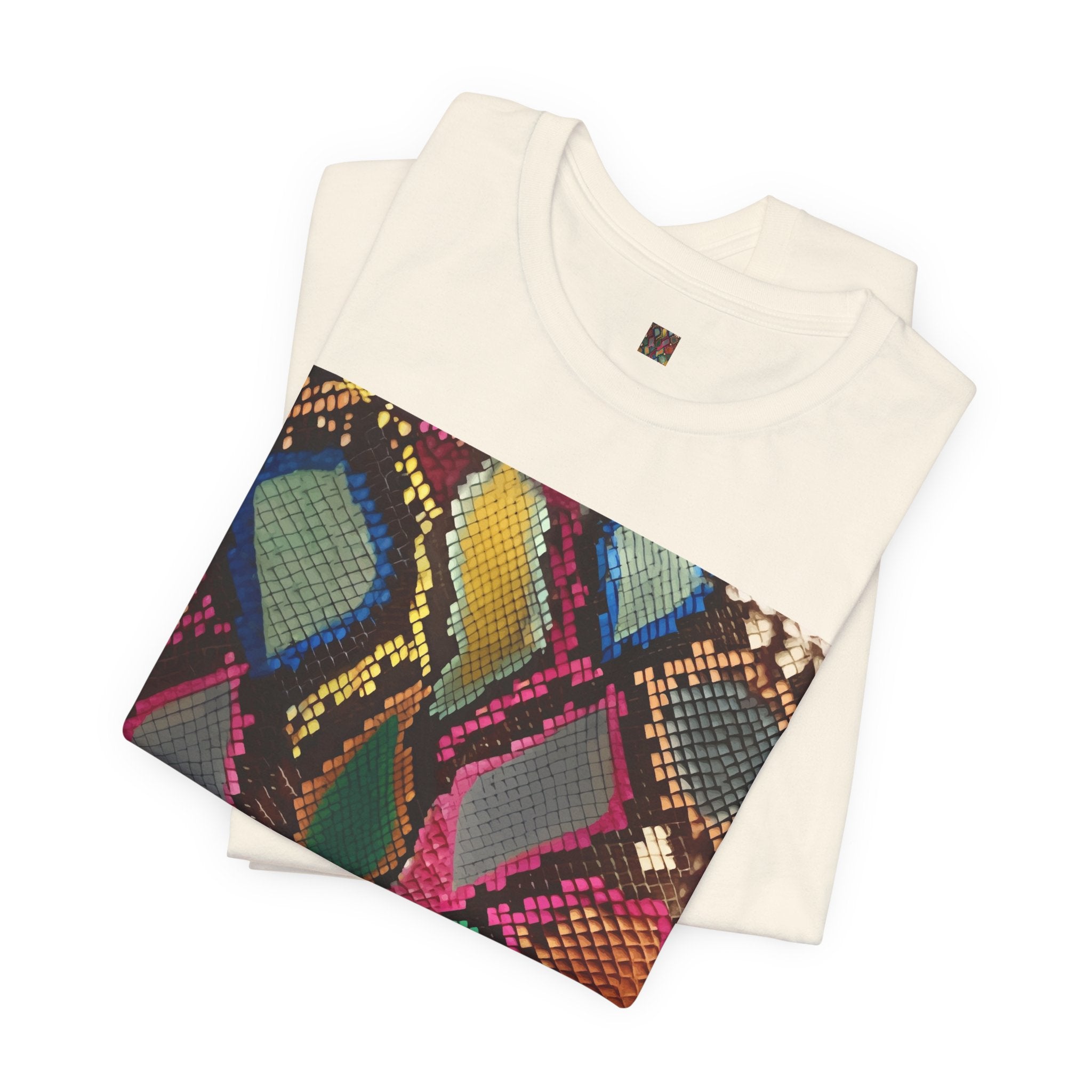 Colorful Snake Skin Print T-Shirt