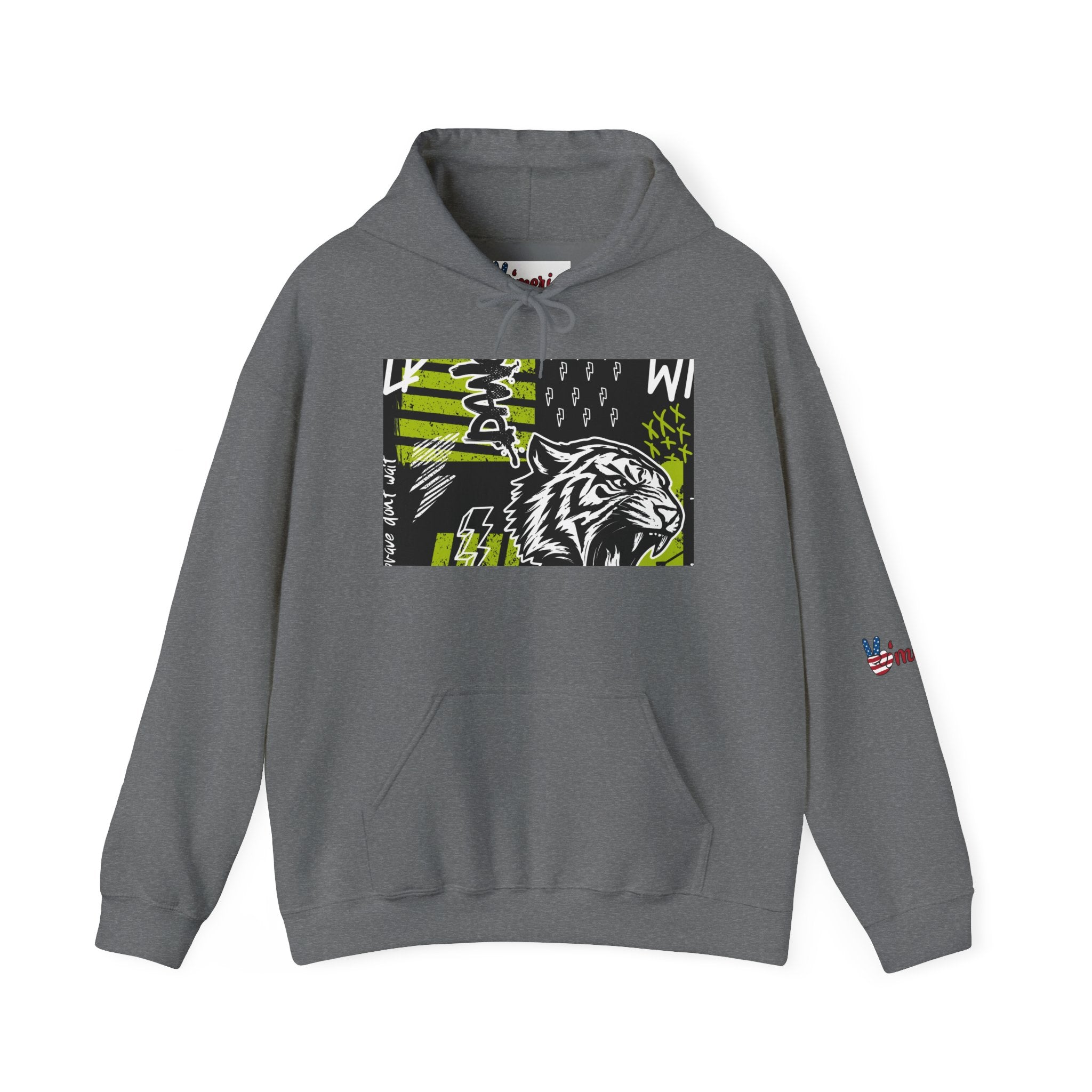 Tiger Graphic Hoodie — Urban Neon Grunge Pullover