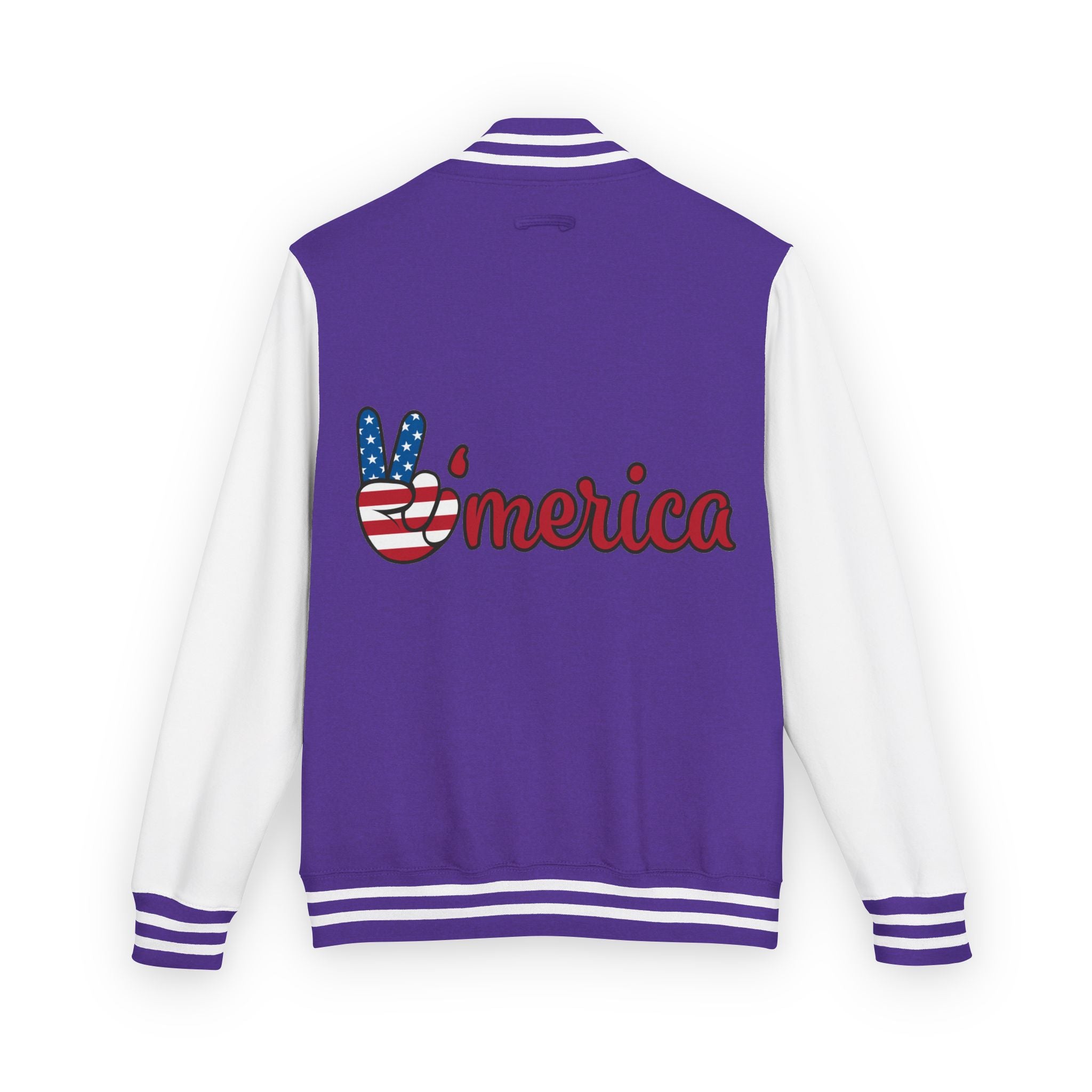Patriotic 'LOVE' Letterman Jacket - Americana Varsity Jacket