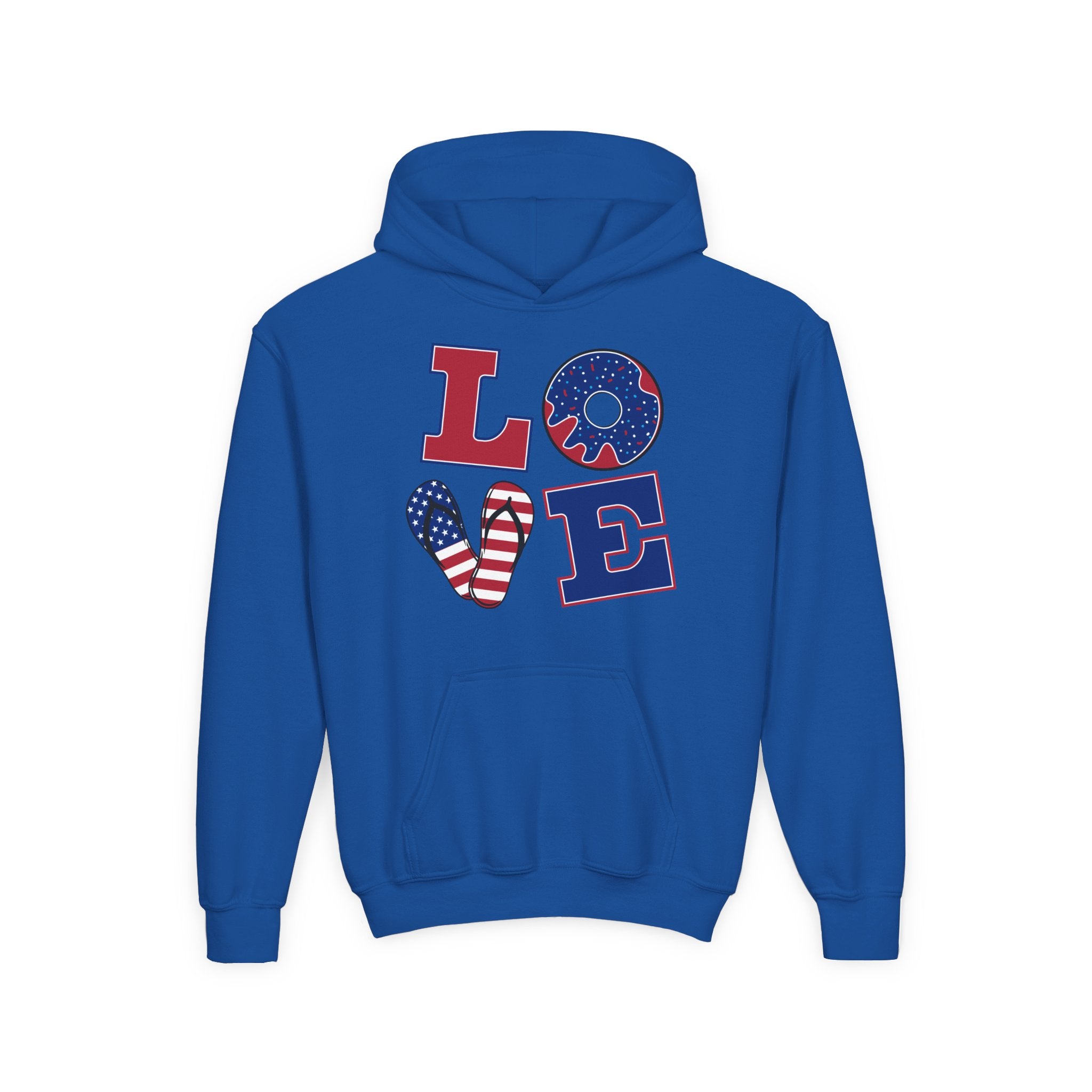 Youth Love & Peace Hoodie - Patriotic American Style