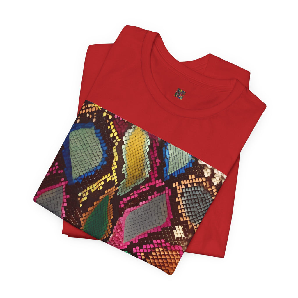 Colorful Snake Skin Print T-Shirt