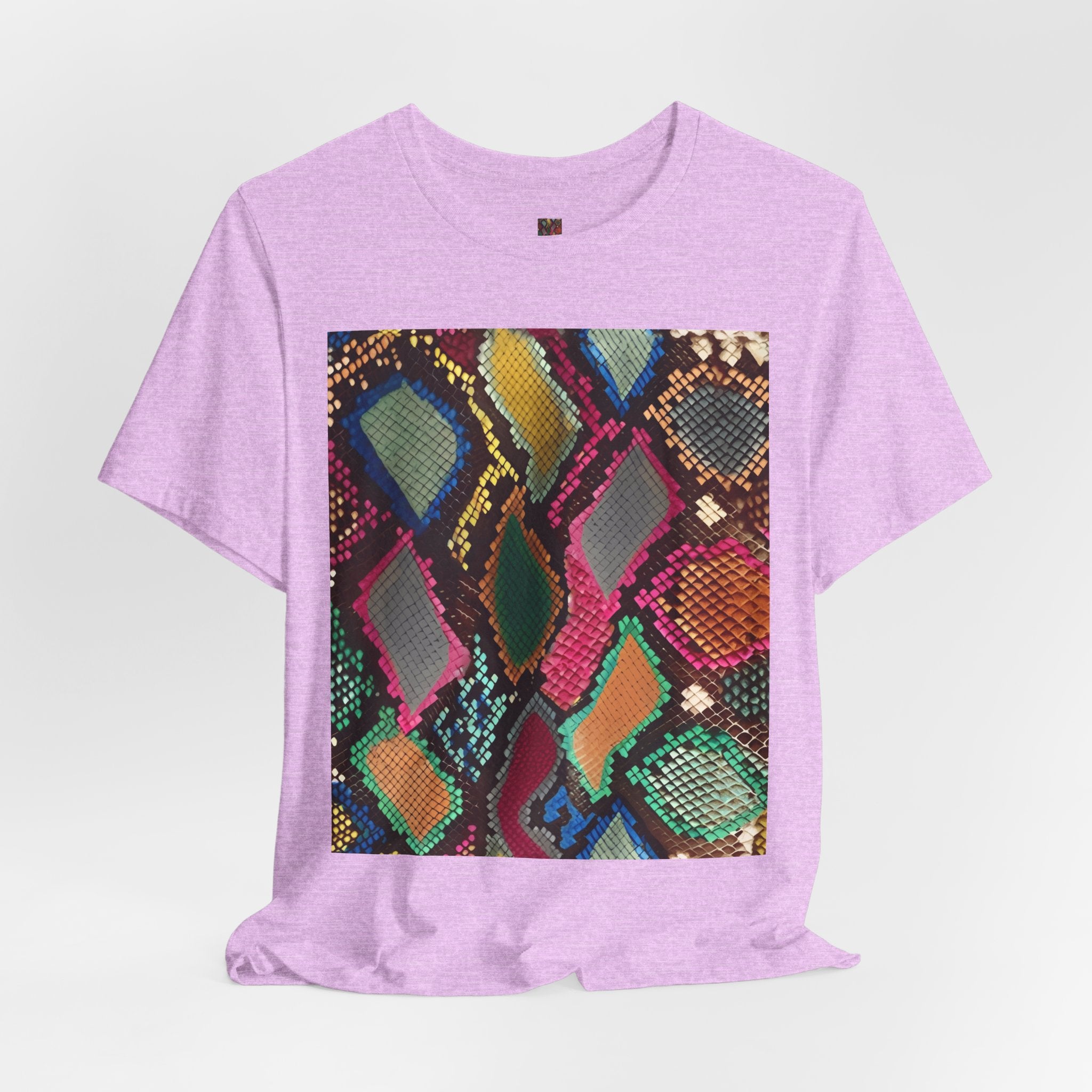 Colorful Snake Skin Print T-Shirt