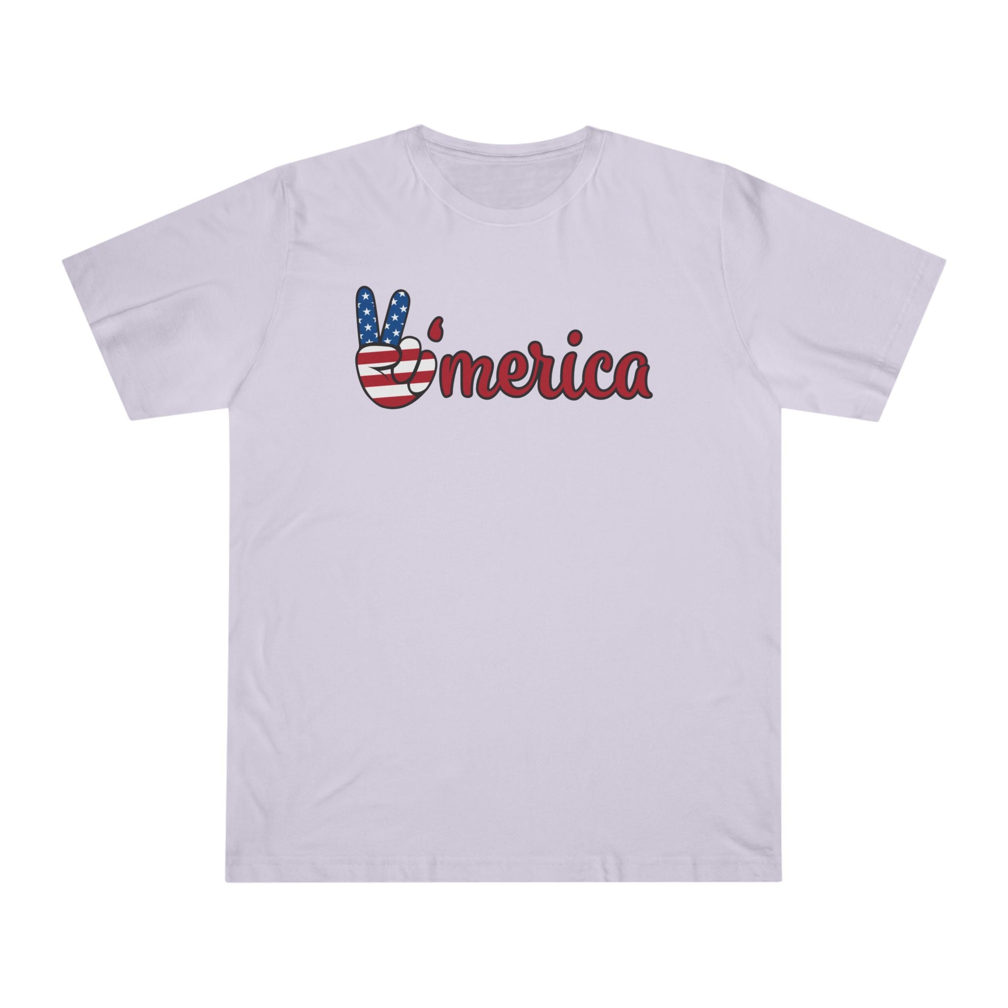Peaceful America Unisex Deluxe T-Shirt - Casual Patriotic Tee