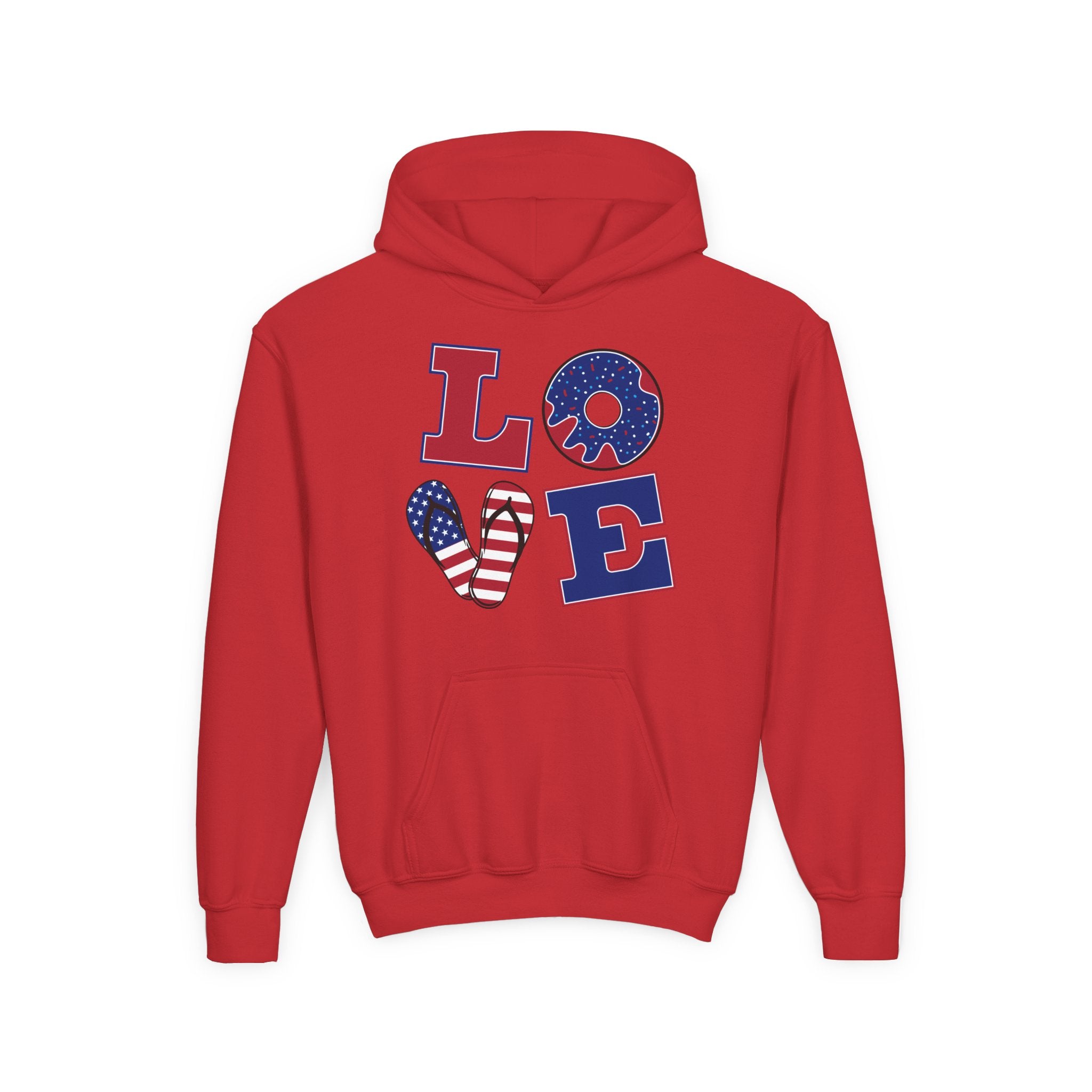 Youth Love & Peace Hoodie - Patriotic American Style