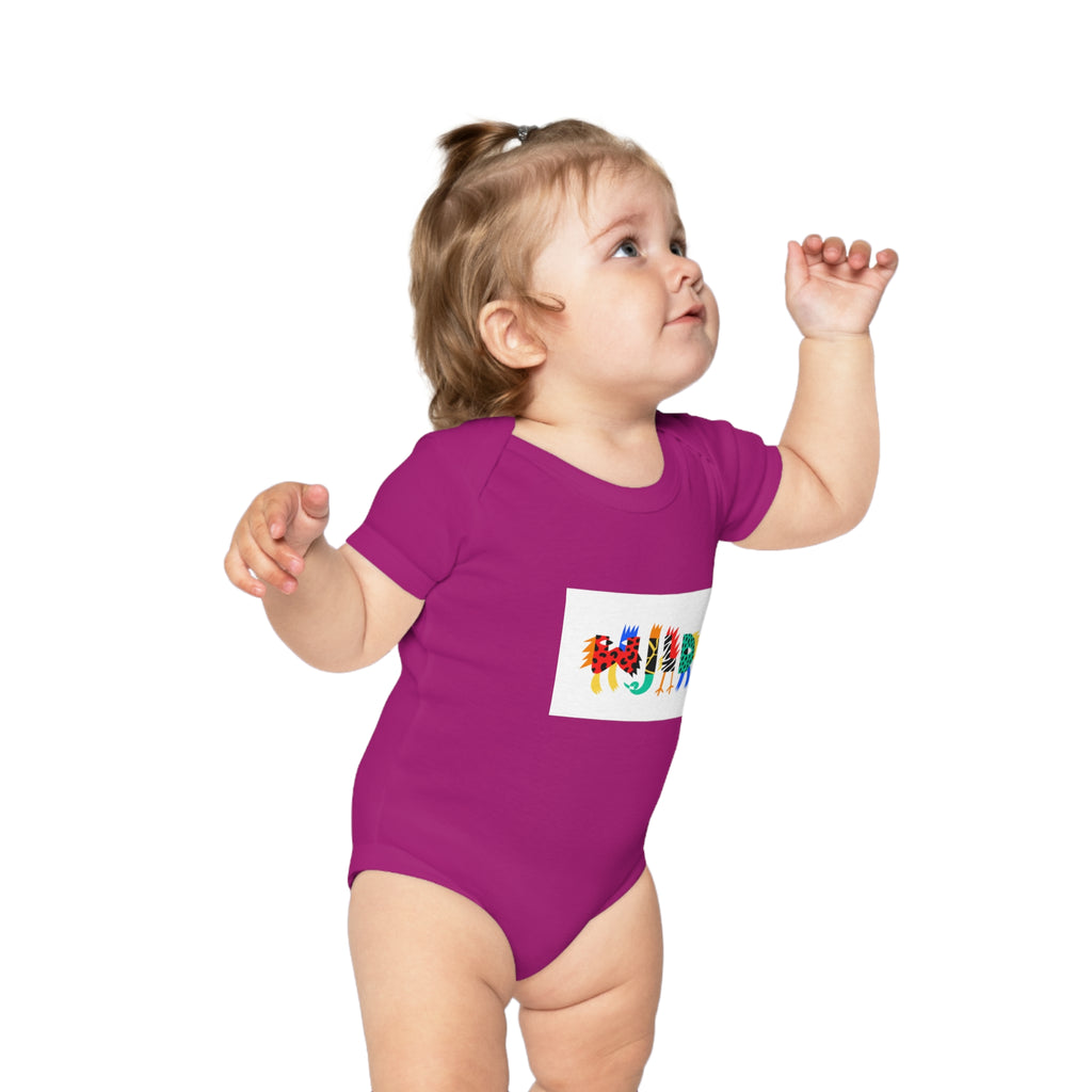 Colorful Zebra Print Baby Bodysuit - Fun & Cozy Infant Clothing