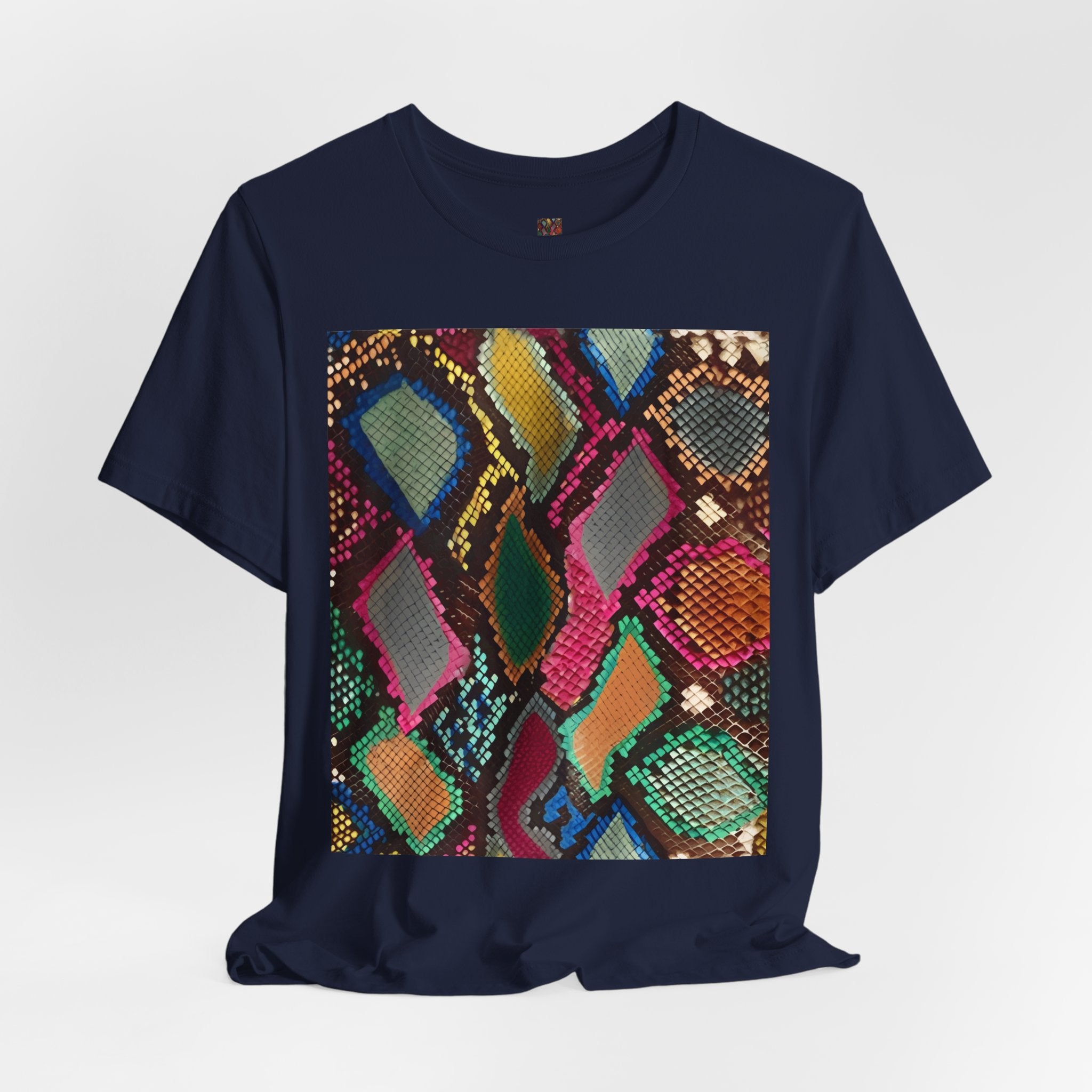 Colorful Snake Skin Print T-Shirt