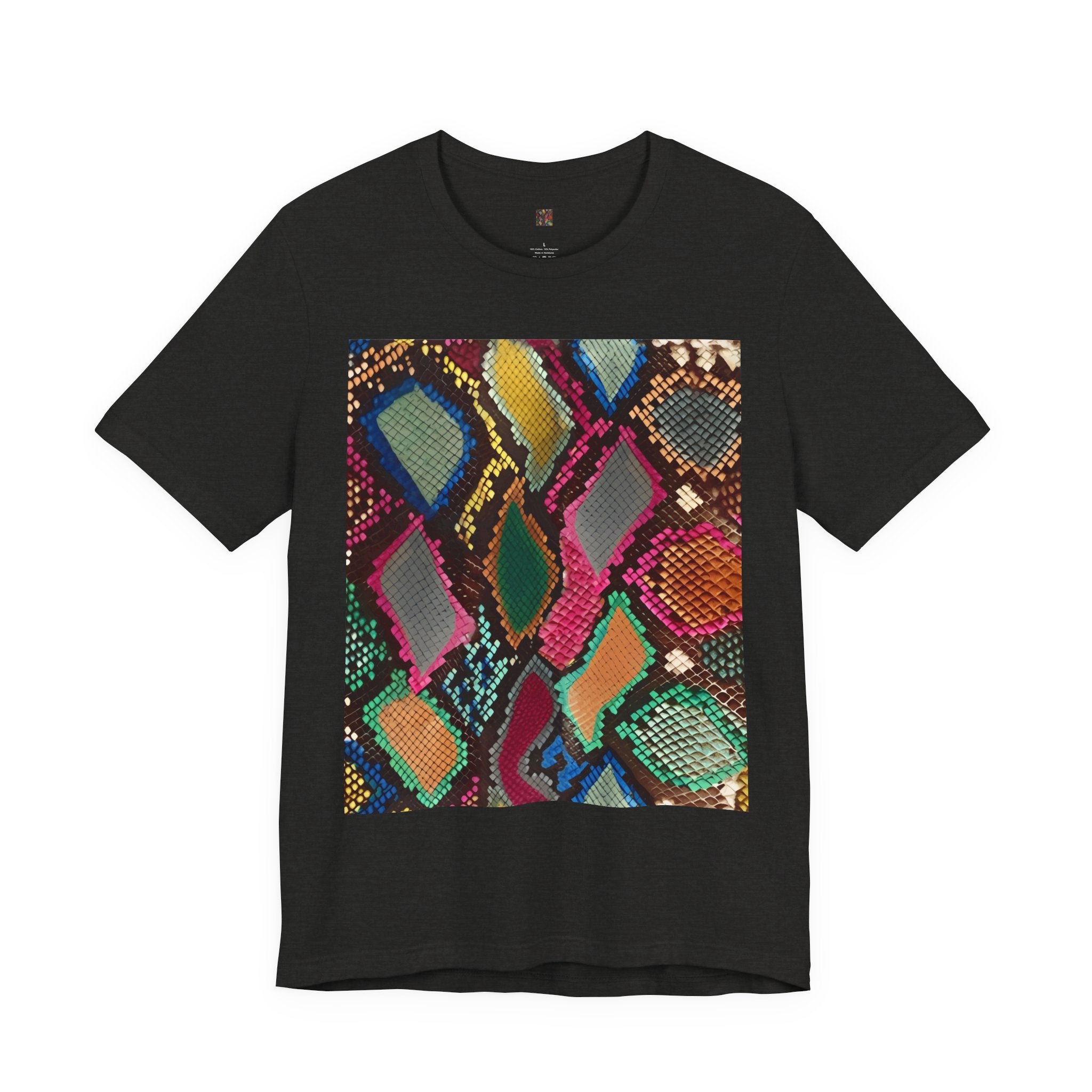 Colorful Snake Skin Print T-Shirt