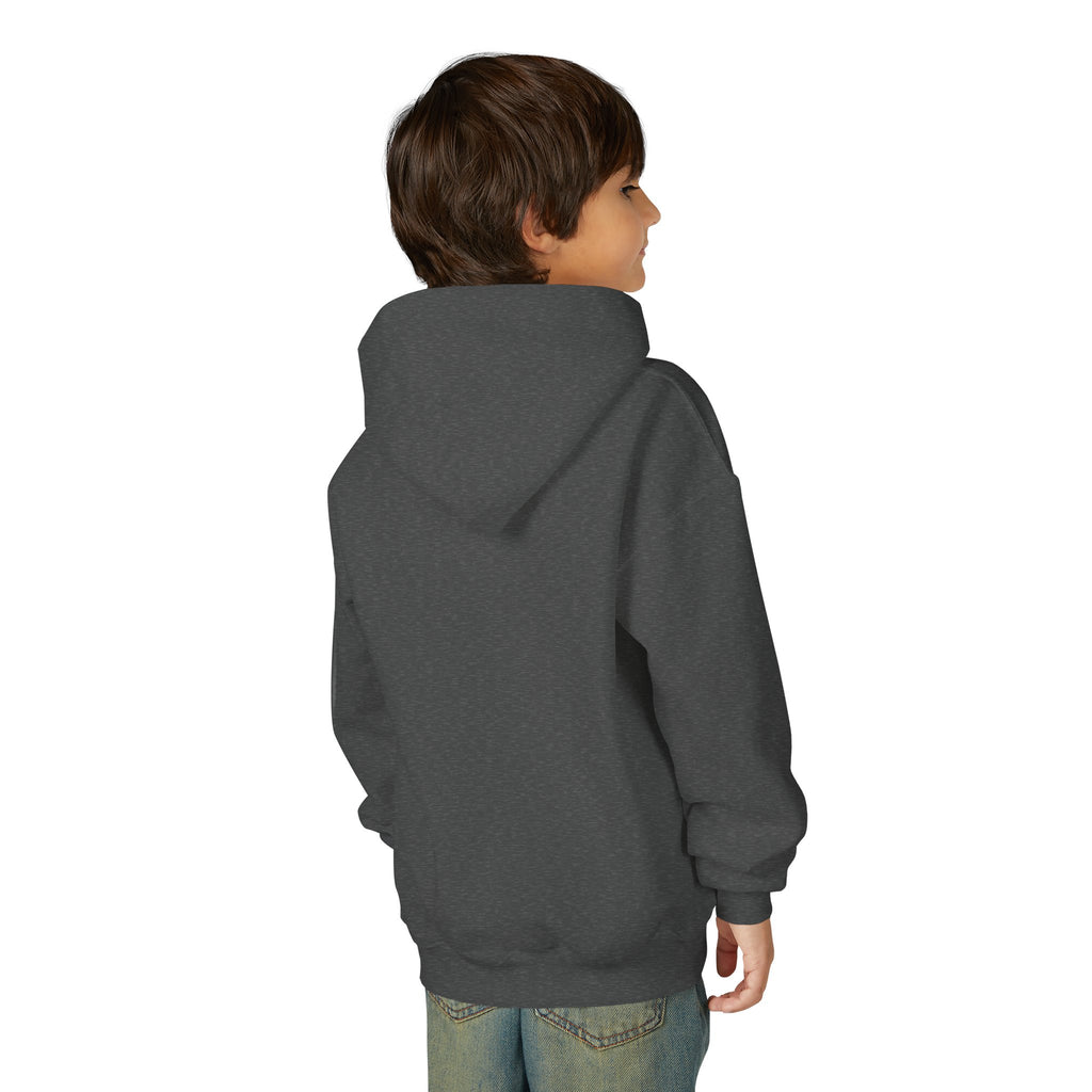 Dala Horse Youth Hoodie — Scandinavian Red Folk Art Kids Sweatshirt