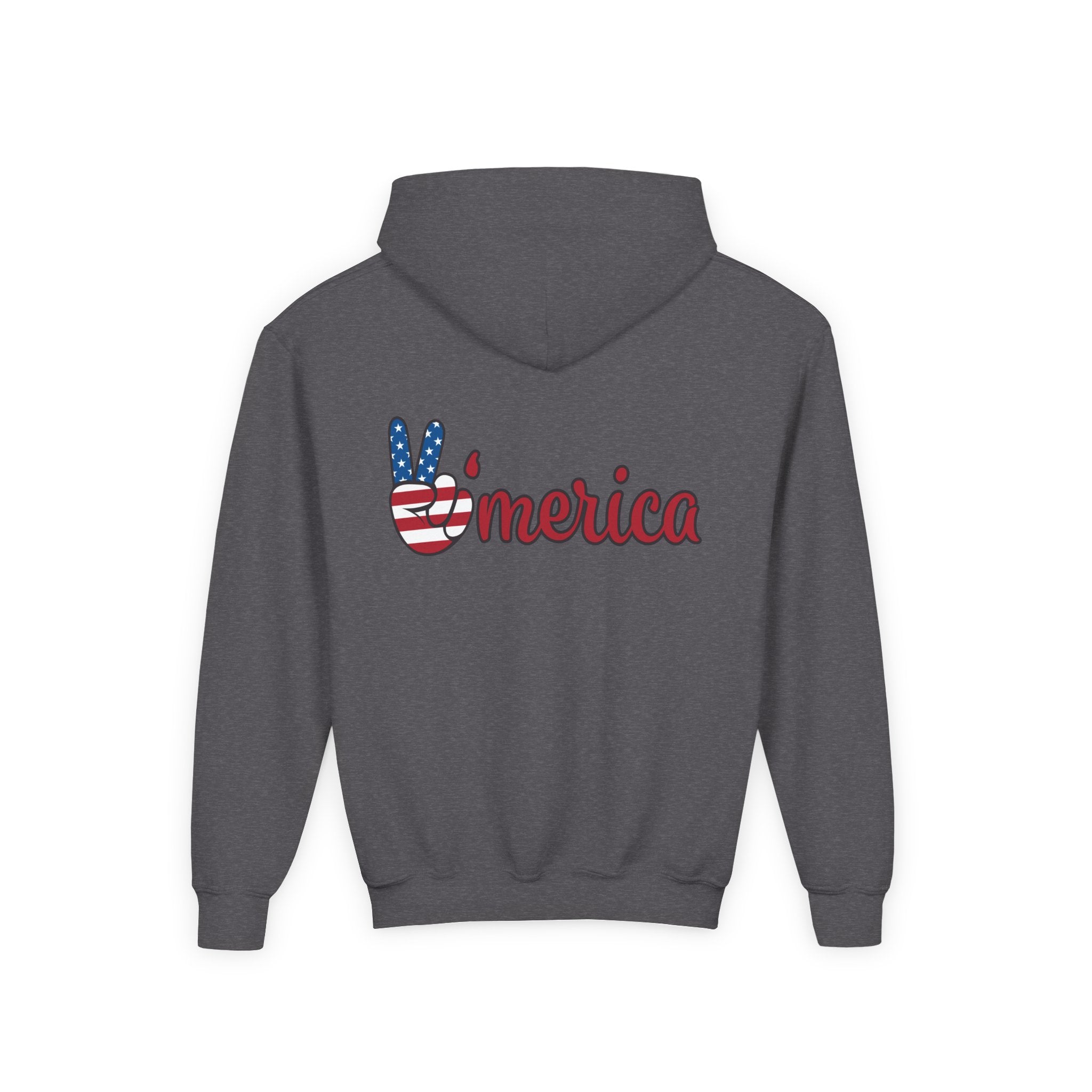 Youth Love & Peace Hoodie - Patriotic American Style