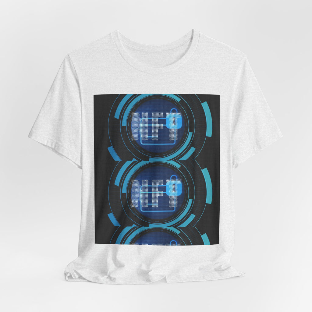 Tech Circuit Tee — Futuristic Blue Digital Graphic T-Shirt