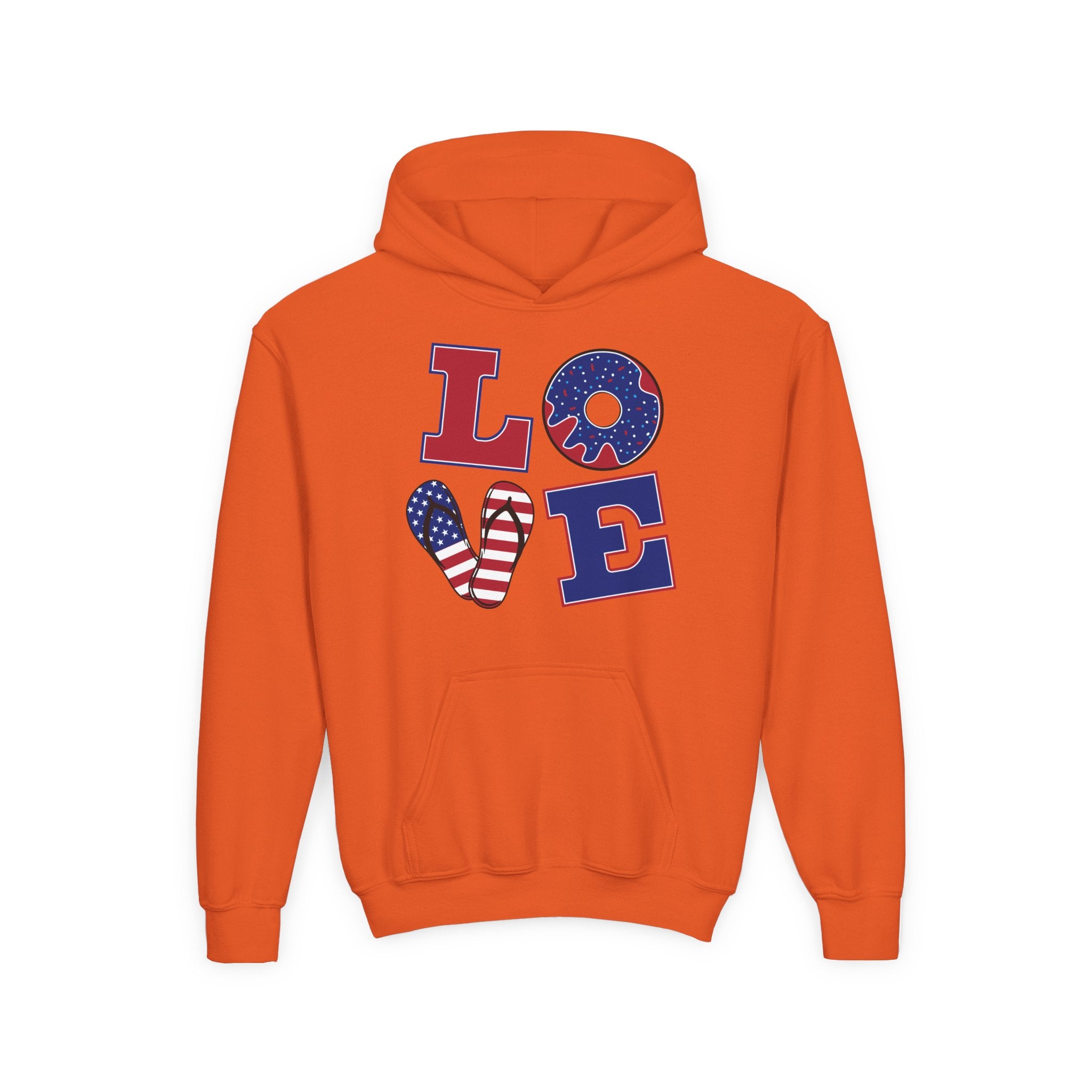 Youth Love & Peace Hoodie - Patriotic American Style