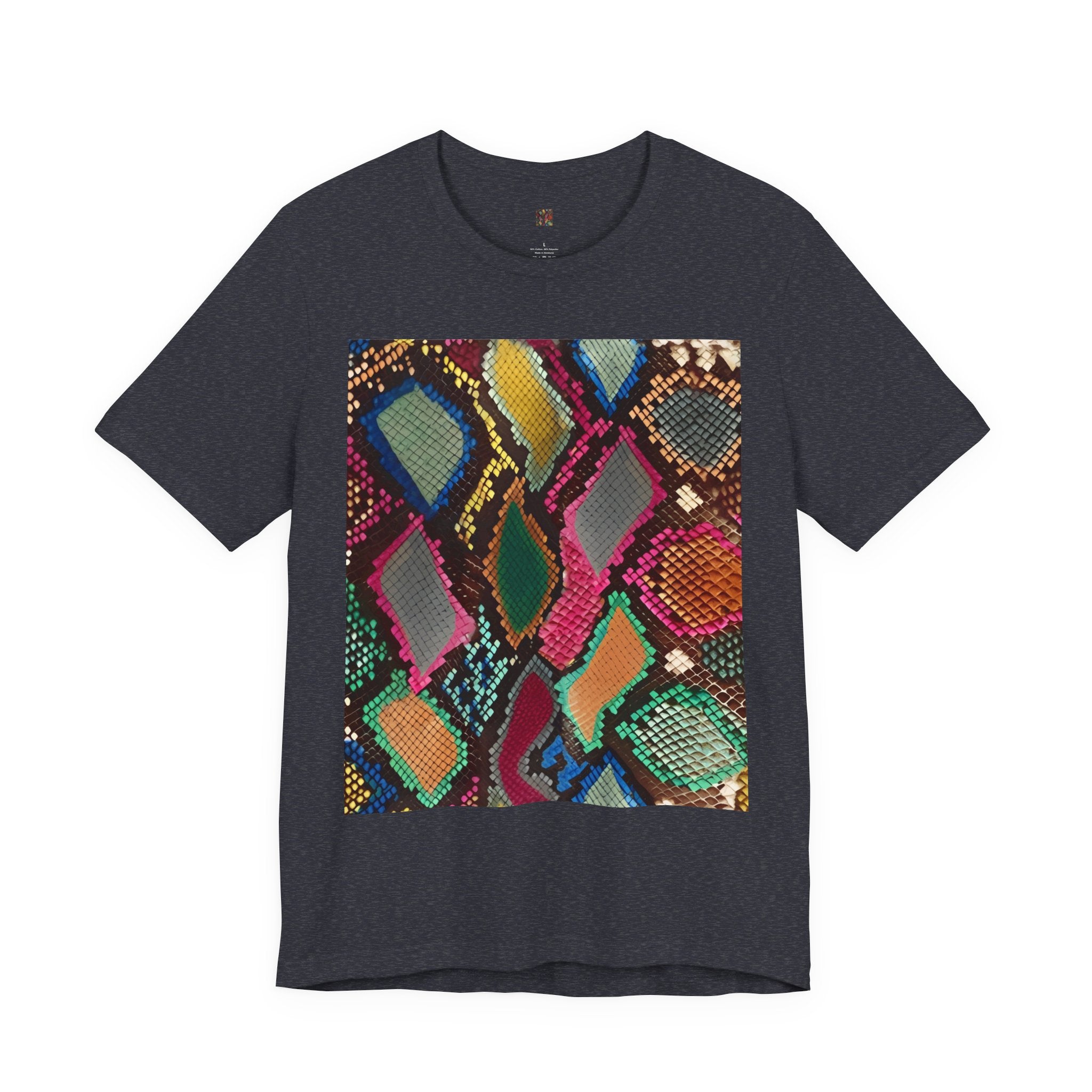 Colorful Snake Skin Print T-Shirt