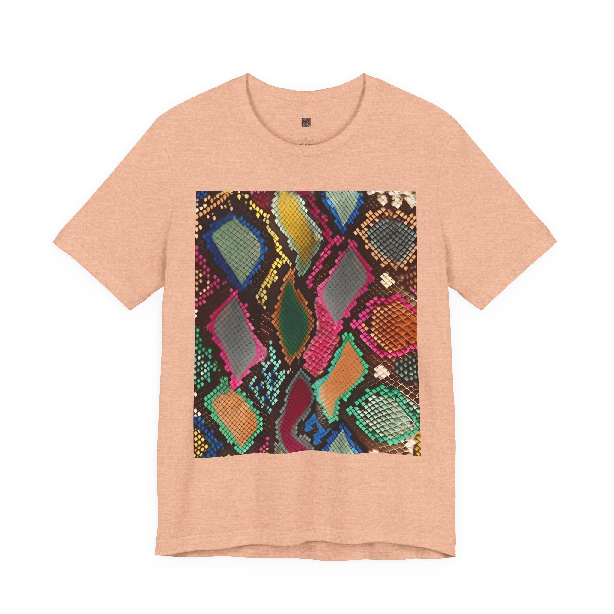 Colorful Snake Skin Print T-Shirt