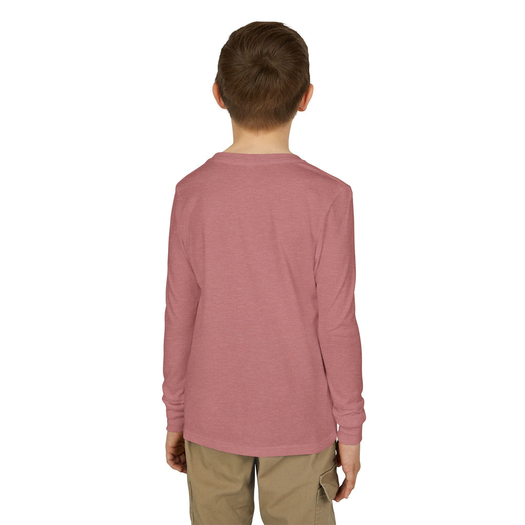 Youth Long Sleeve Tee — Neon Comet Stripe Graphic