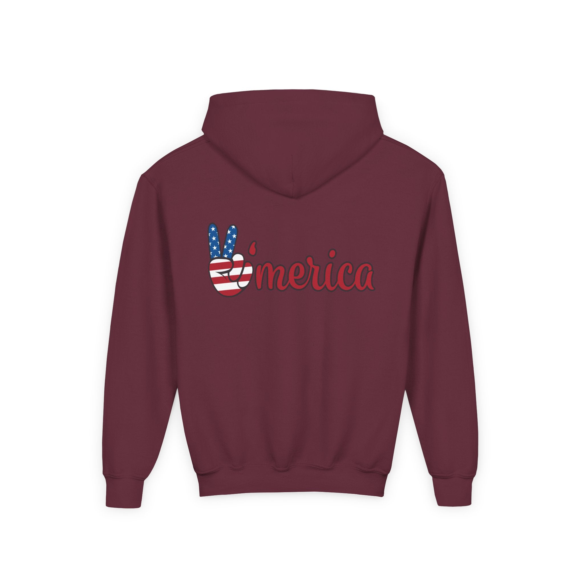 Youth Love & Peace Hoodie - Patriotic American Style