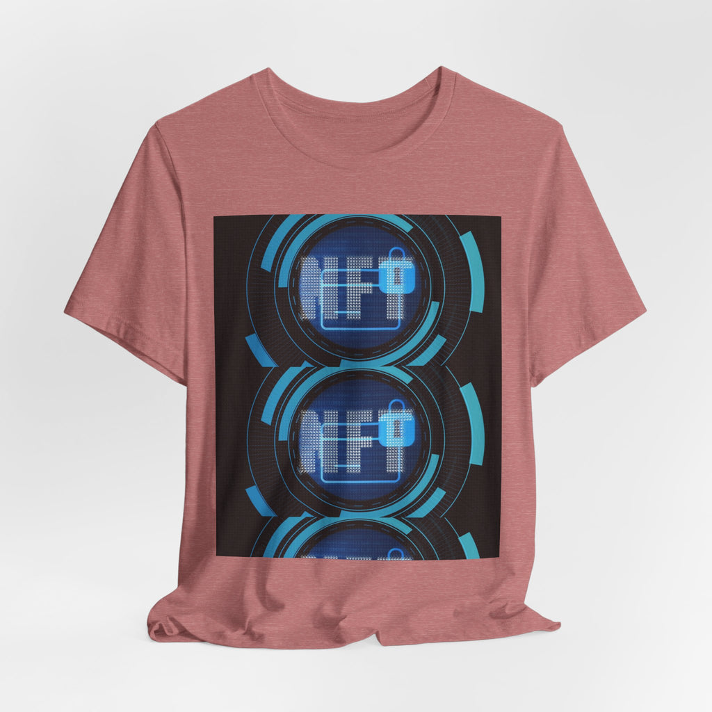 Tech Circuit Tee — Futuristic Blue Digital Graphic T-Shirt