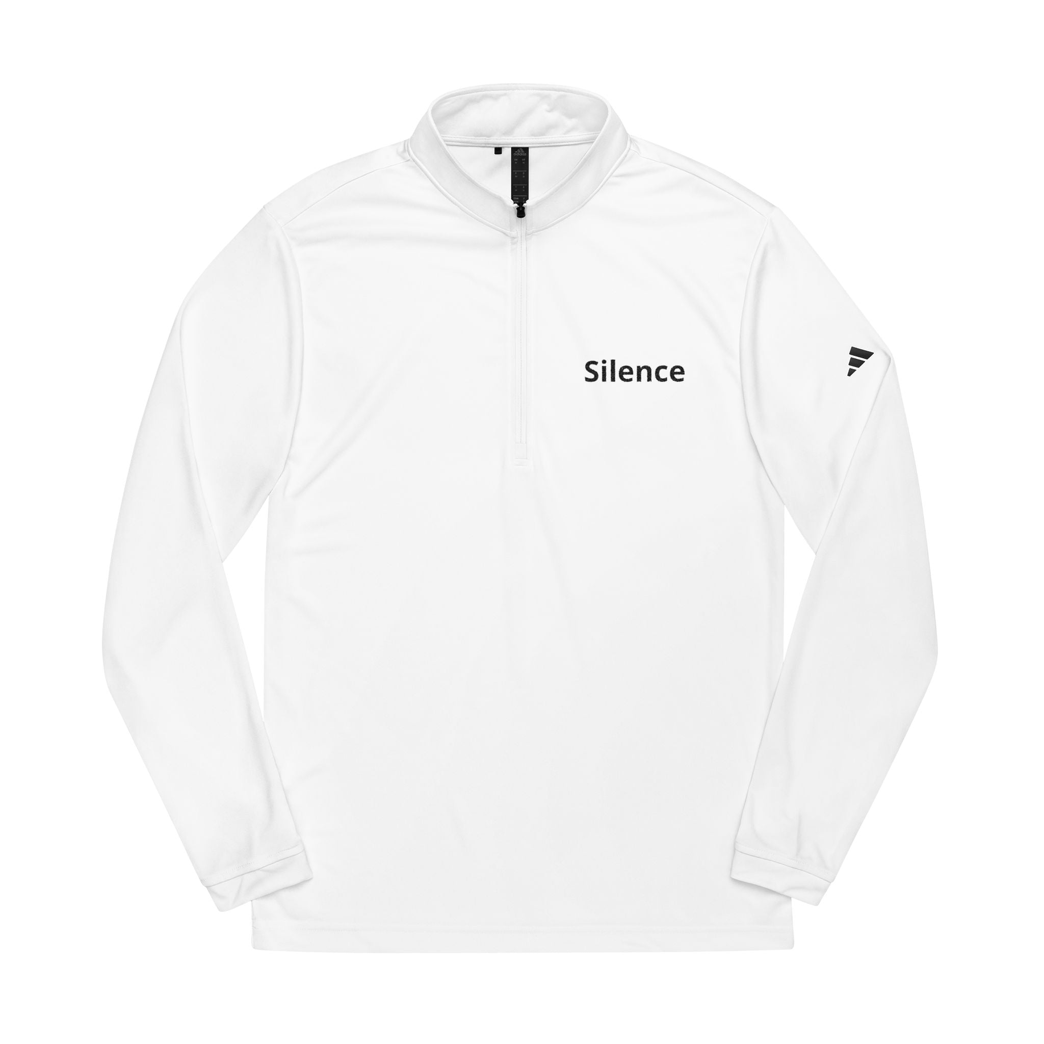 Silence Embroidered Quarter-Zip Pullover