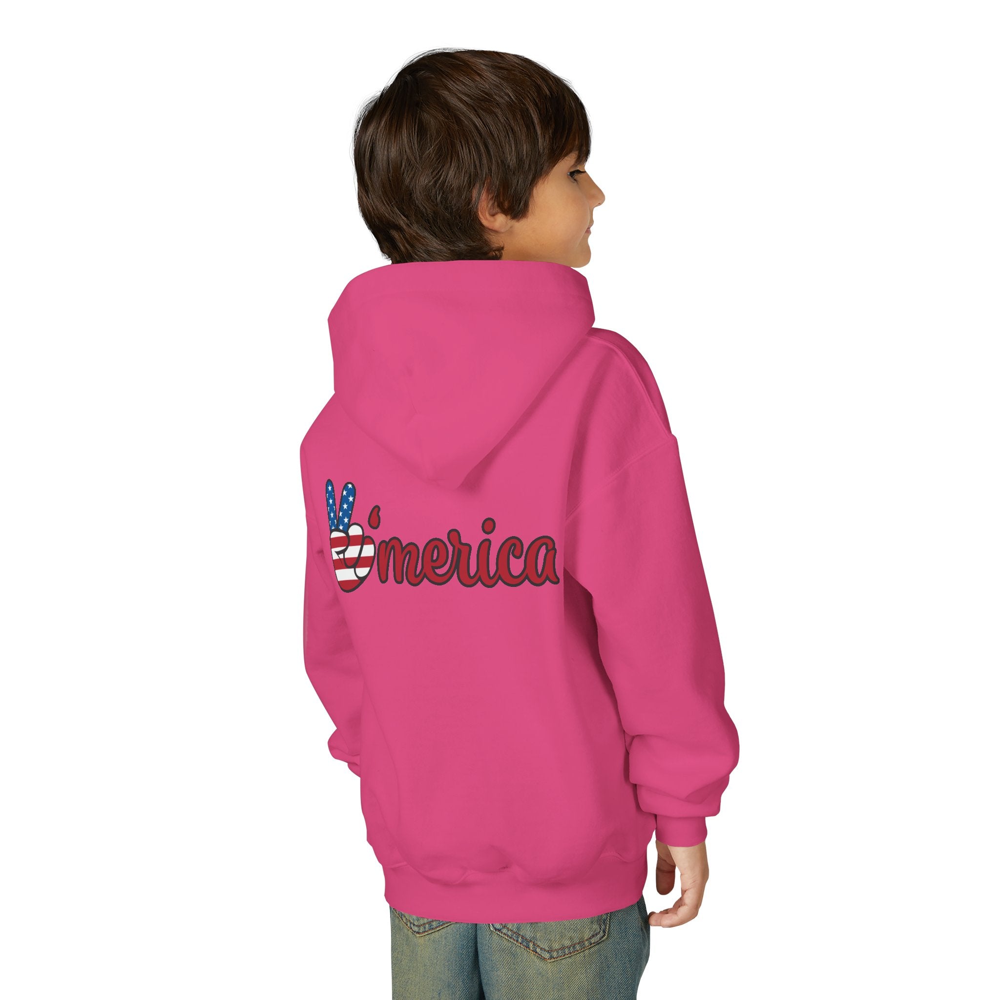 Youth Love & Peace Hoodie - Patriotic American Style