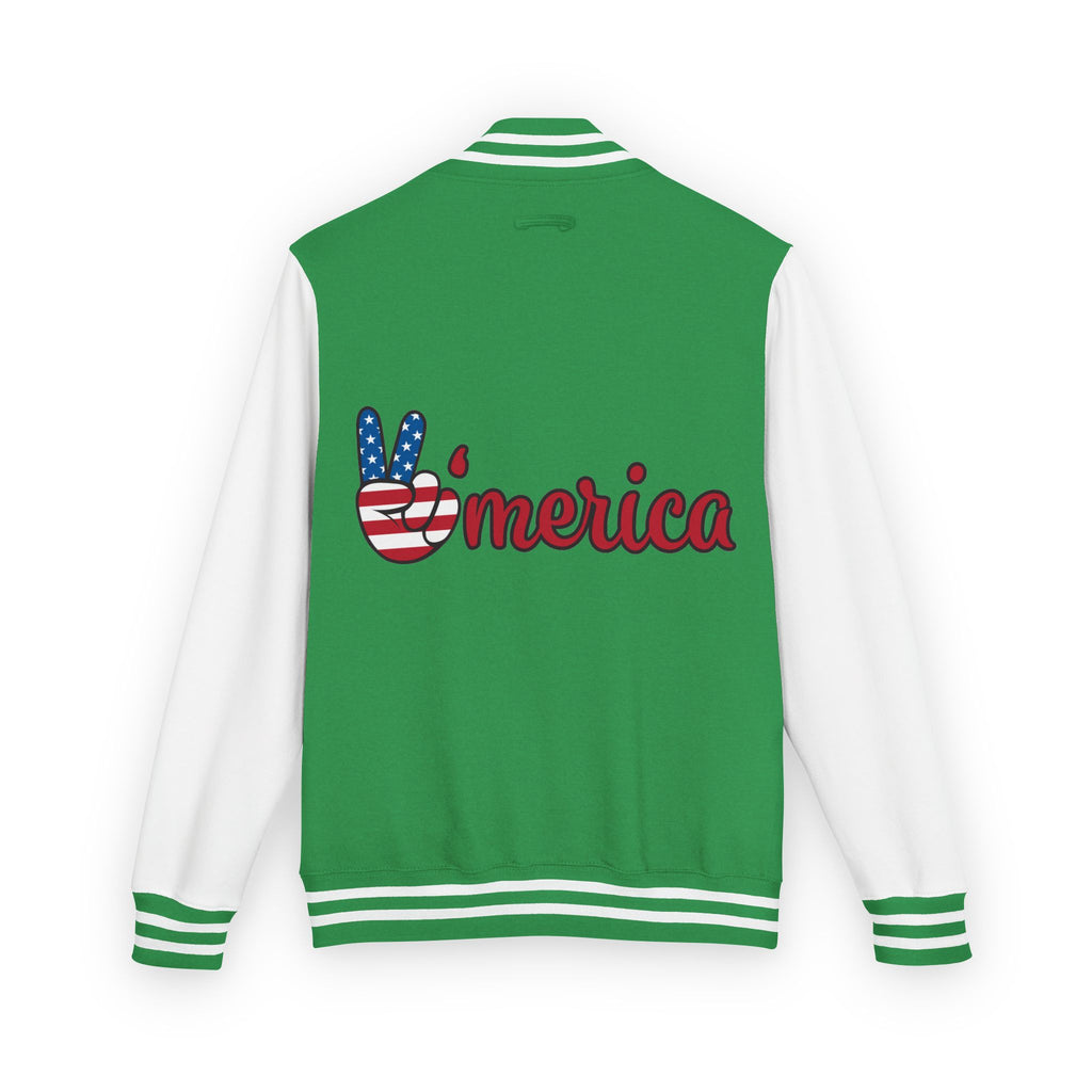 Patriotic 'LOVE' Letterman Jacket - Americana Varsity Jacket