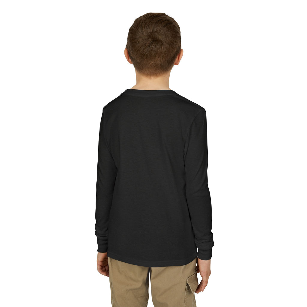 Youth Long Sleeve Tee — Neon Comet Stripe Graphic