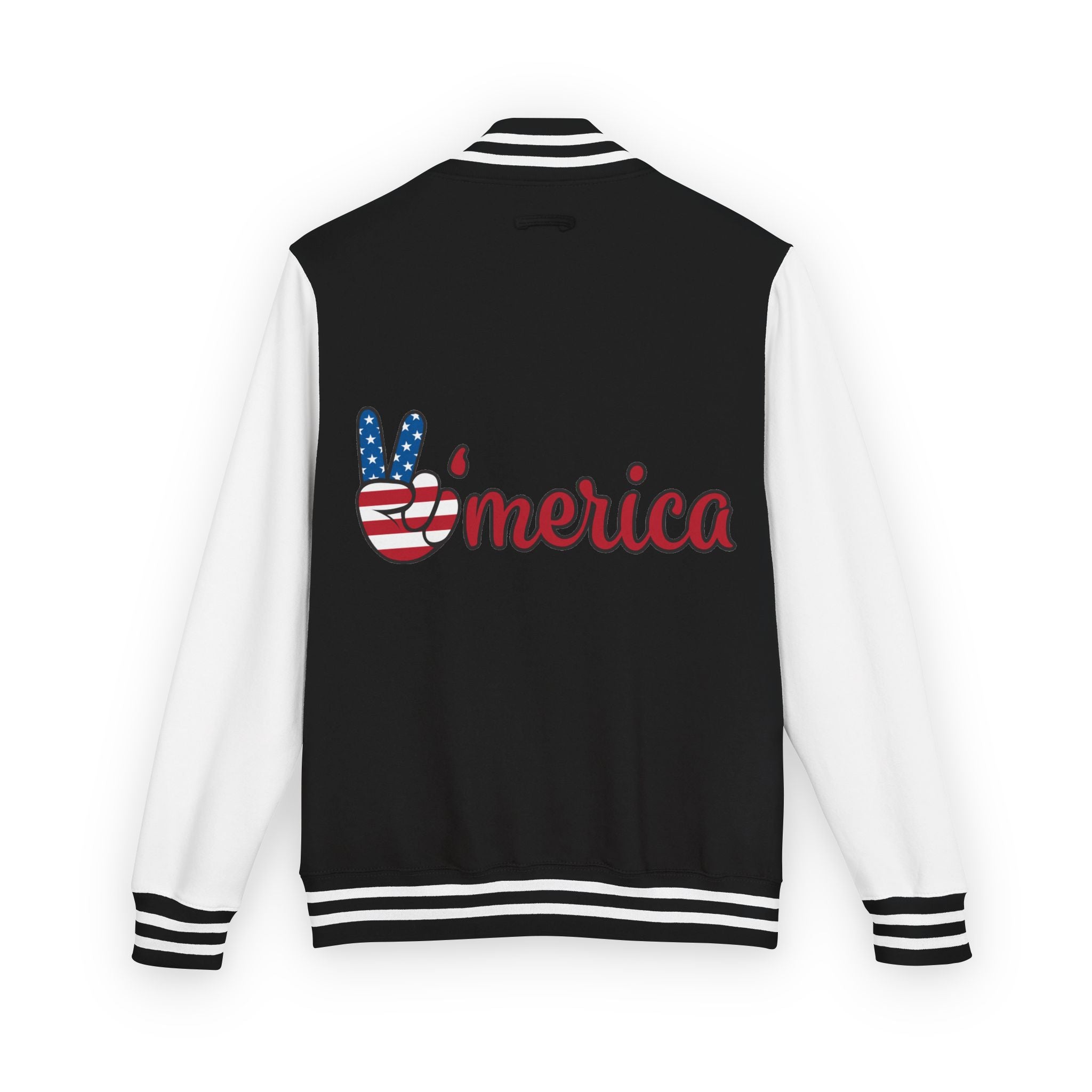Patriotic 'LOVE' Letterman Jacket - Americana Varsity Jacket