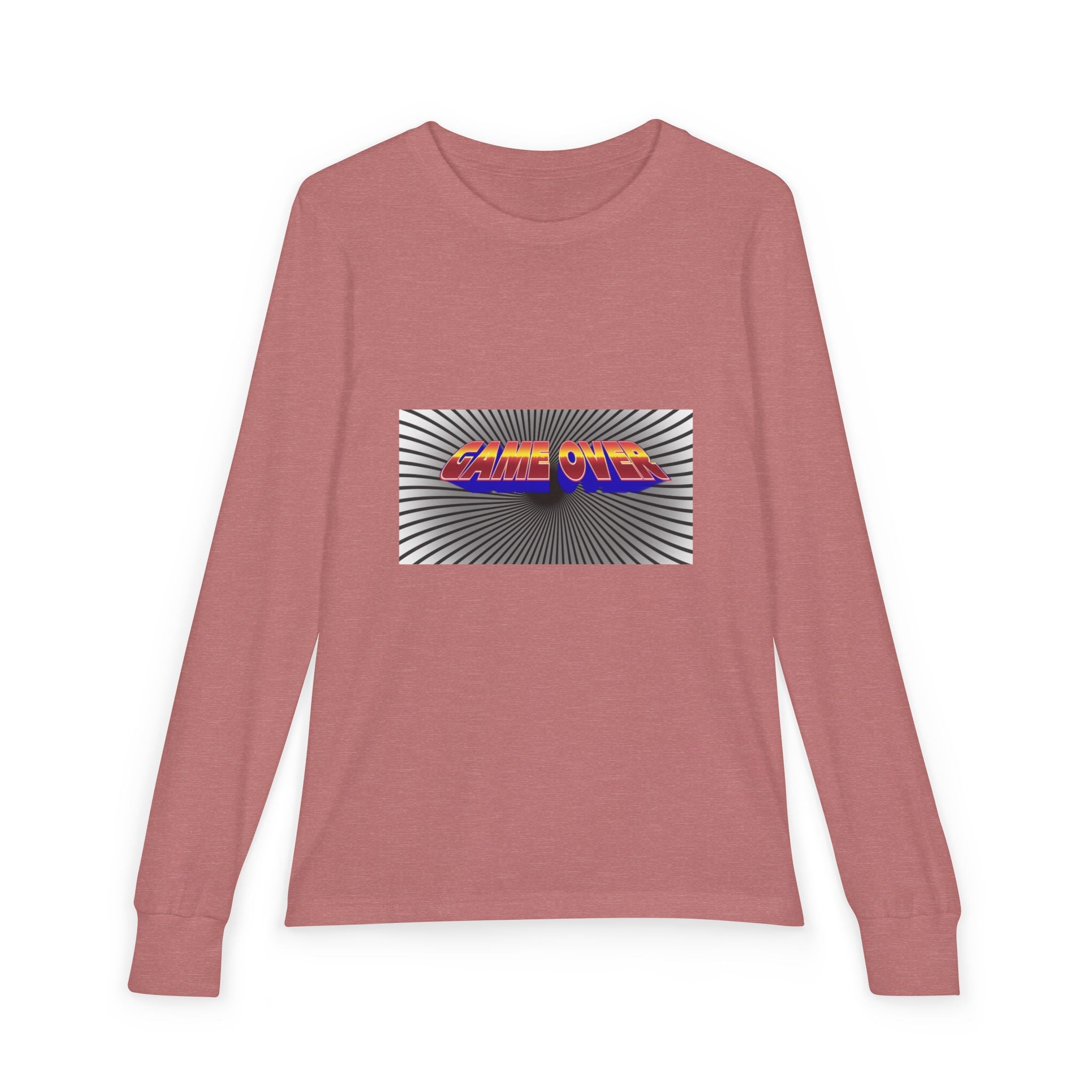 Youth Long Sleeve Tee — "Game Over" Retro Graphic
