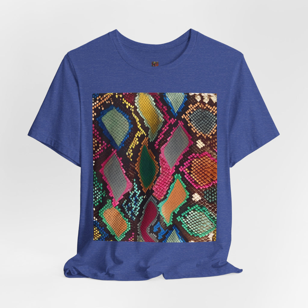 Colorful Snake Skin Print T-Shirt