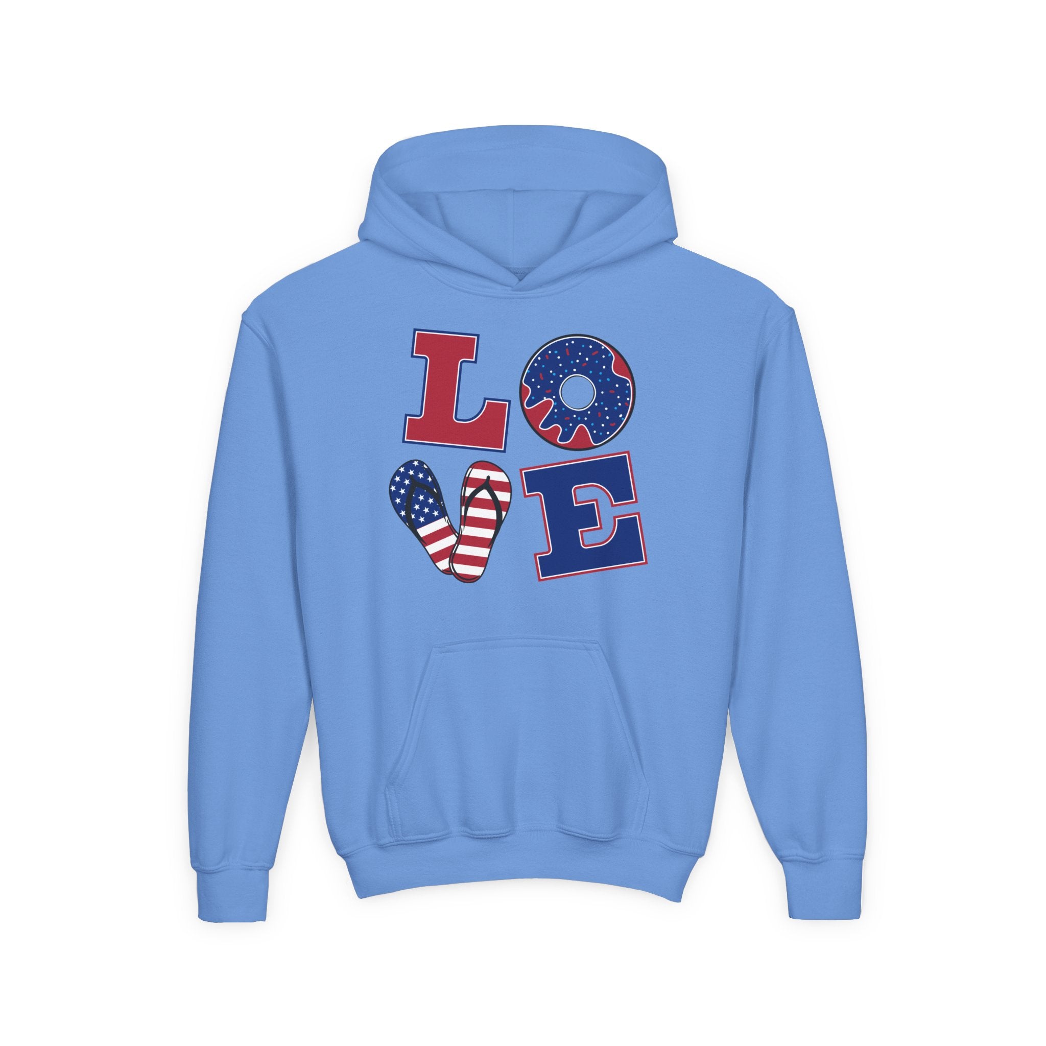 Youth Love & Peace Hoodie - Patriotic American Style