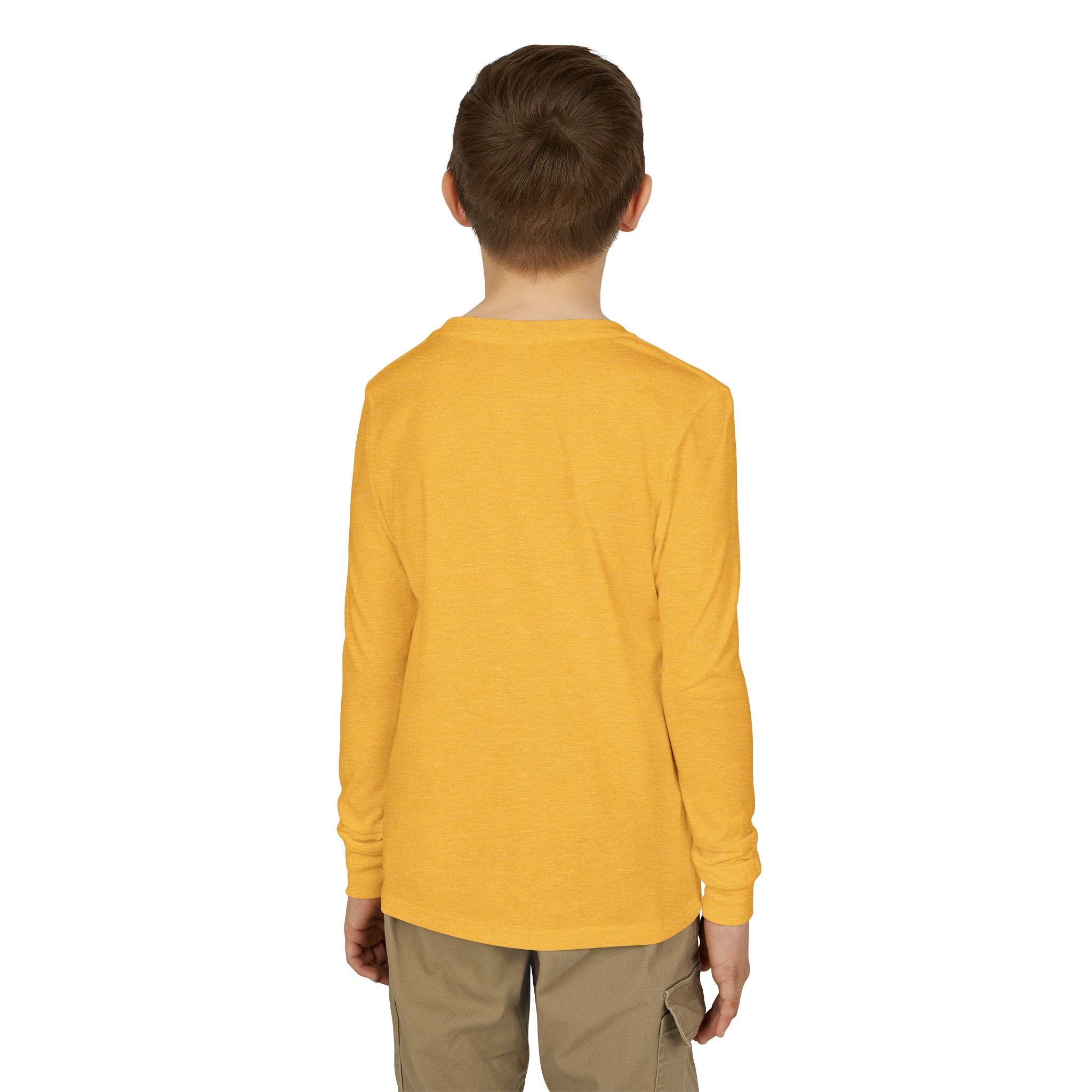 Youth Long Sleeve Tee — Neon Comet Stripe Graphic