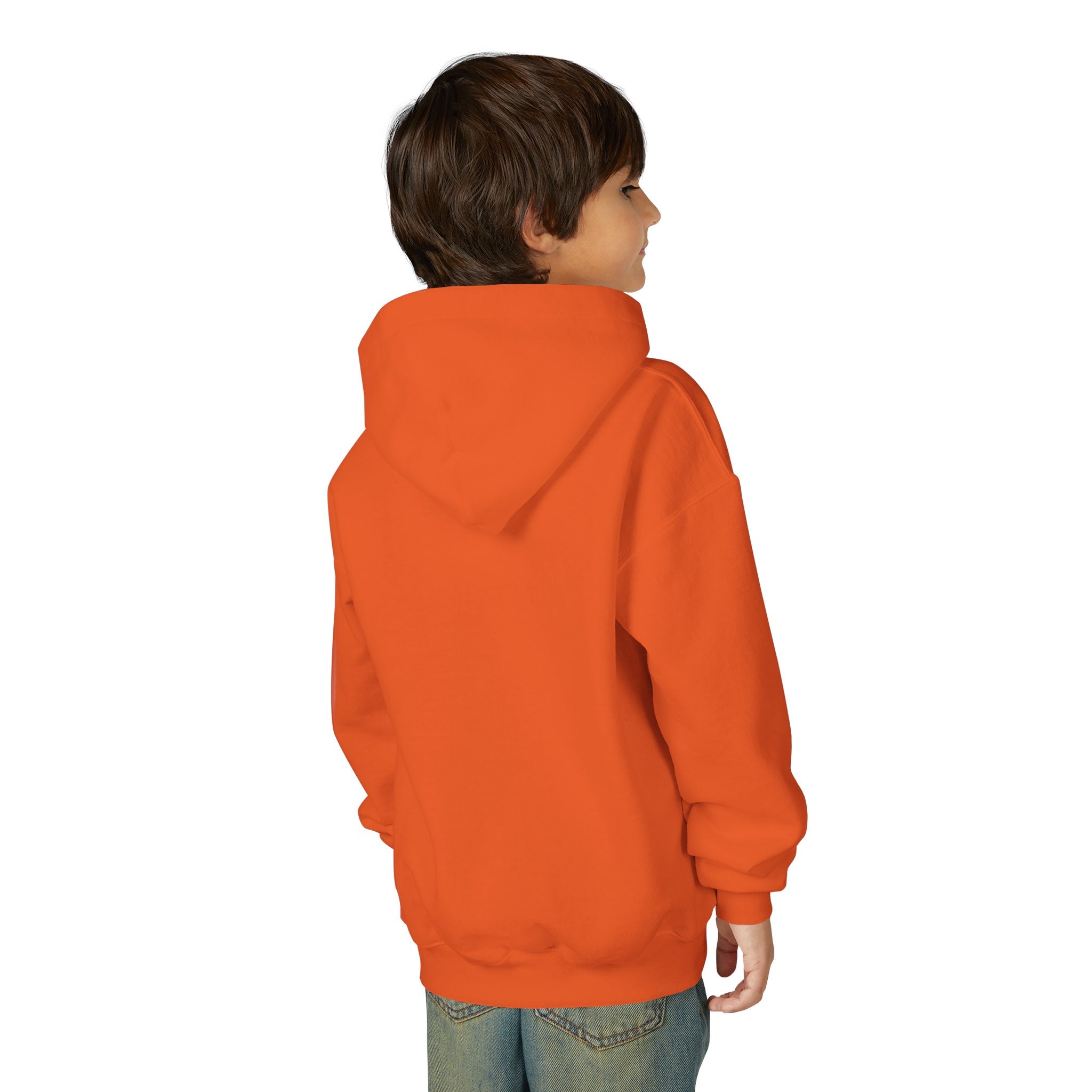 Dala Horse Youth Hoodie — Scandinavian Red Folk Art Kids Sweatshirt