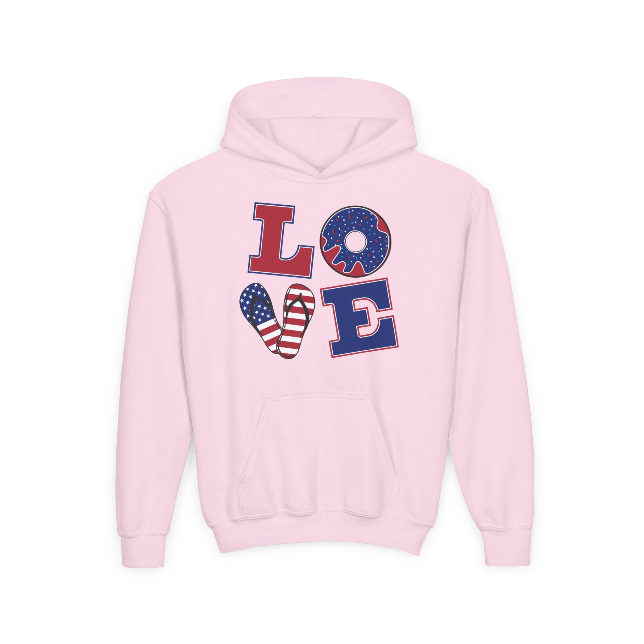 Youth Love & Peace Hoodie - Patriotic American Style