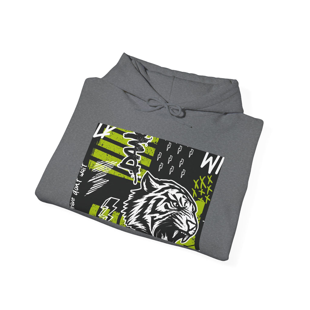 Tiger Graphic Hoodie — Urban Neon Grunge Pullover