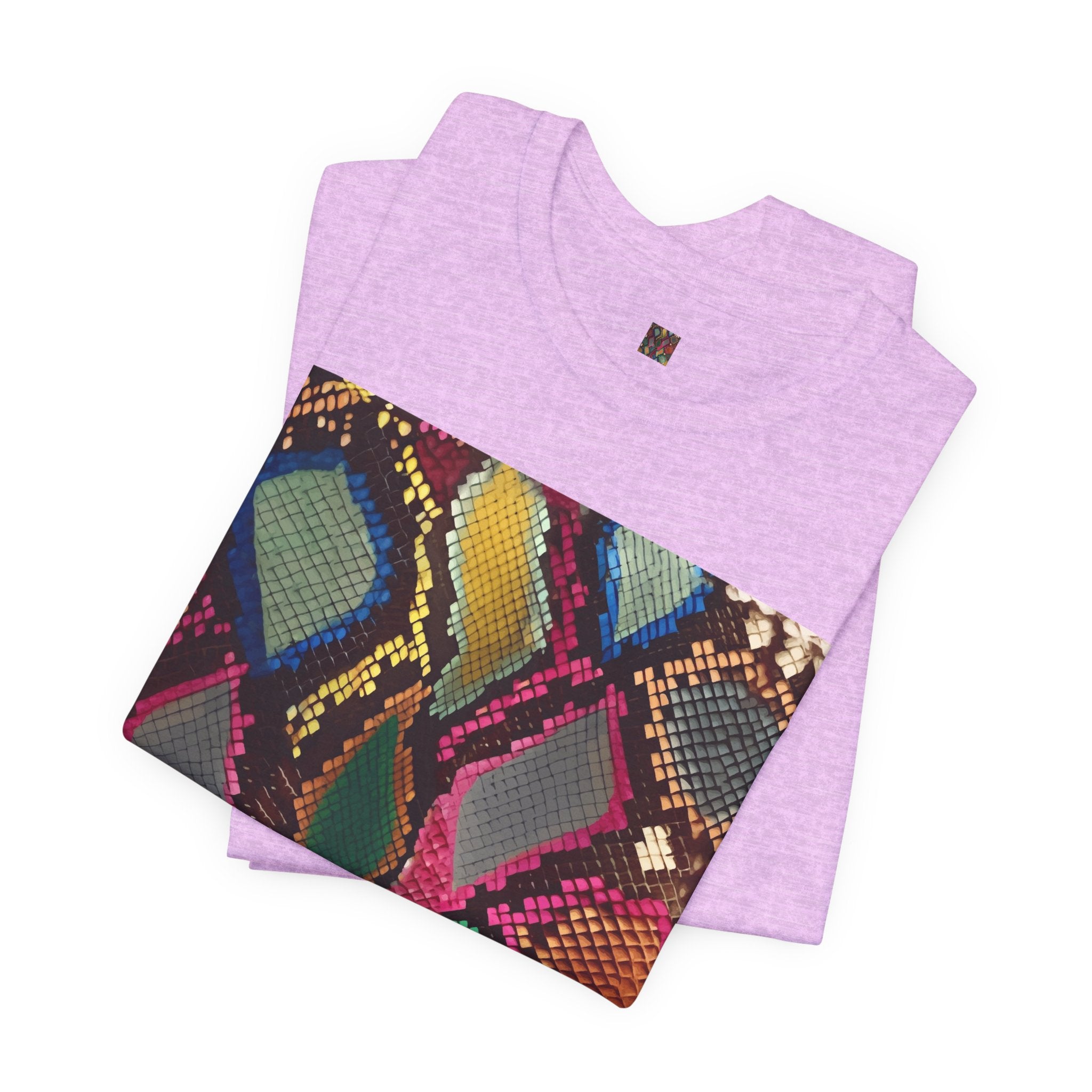 Colorful Snake Skin Print T-Shirt