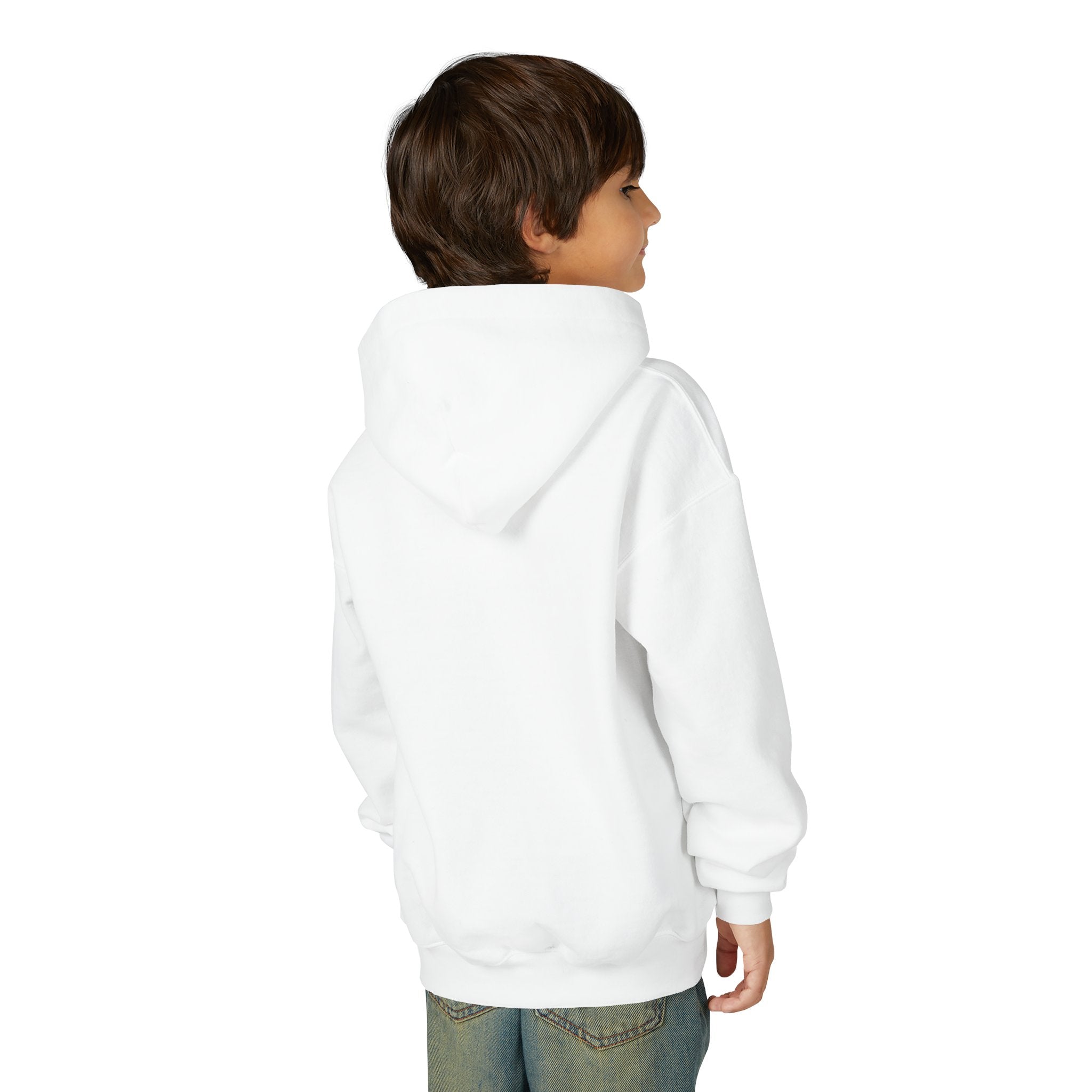 Dala Horse Youth Hoodie — Scandinavian Red Folk Art Kids Sweatshirt
