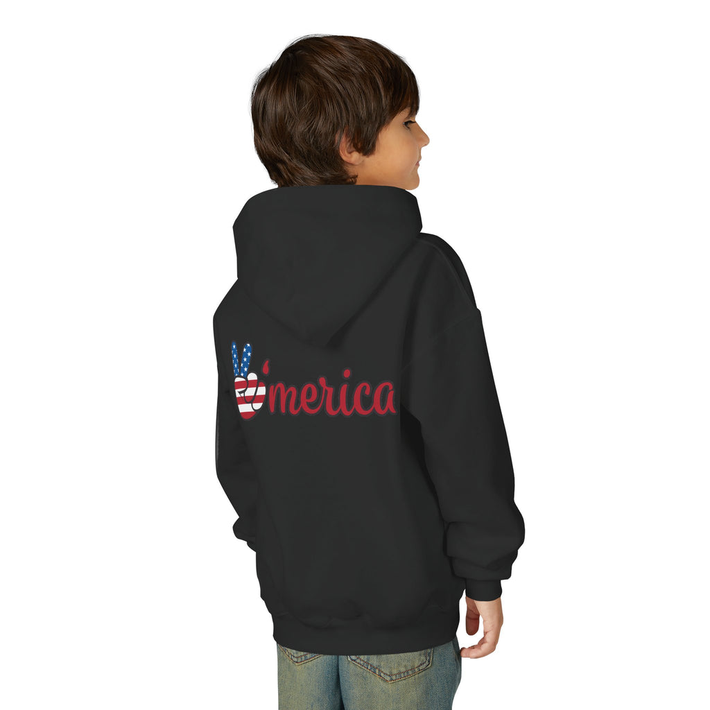 Youth Love & Peace Hoodie - Patriotic American Style
