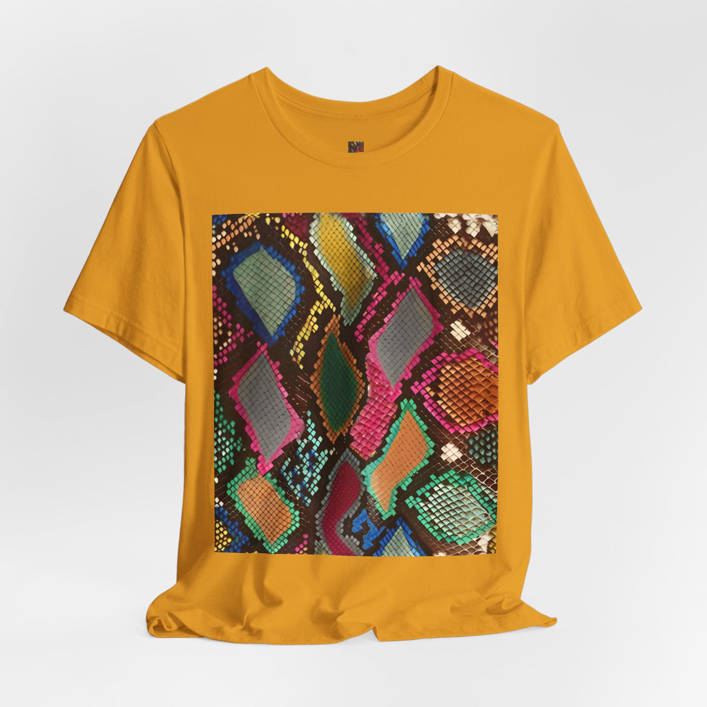 Colorful Snake Skin Print T-Shirt