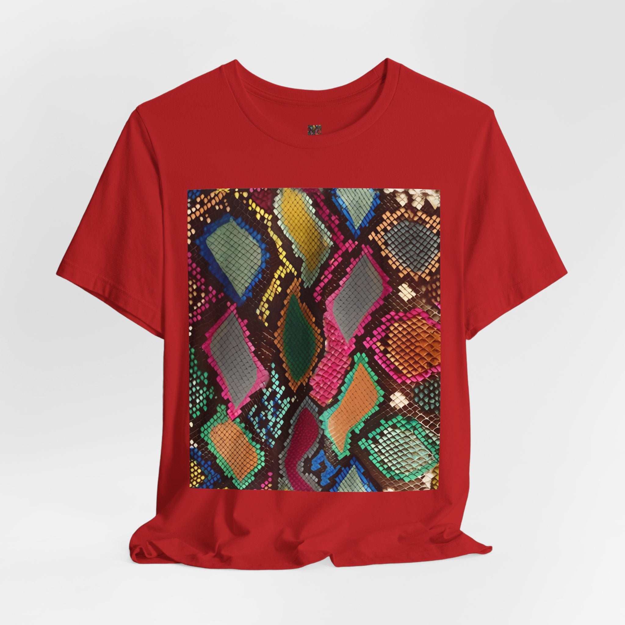 Colorful Snake Skin Print T-Shirt