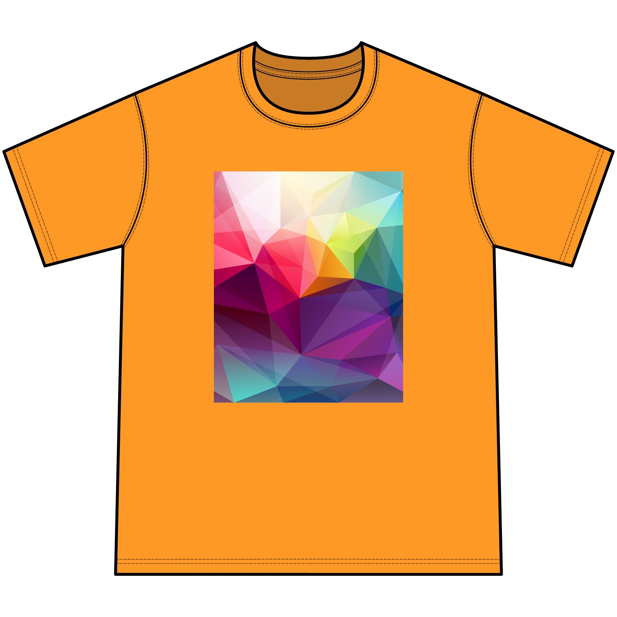 Youth Tie-Dye Tee — Colorful Geometric Graphic Kids T-Shirt