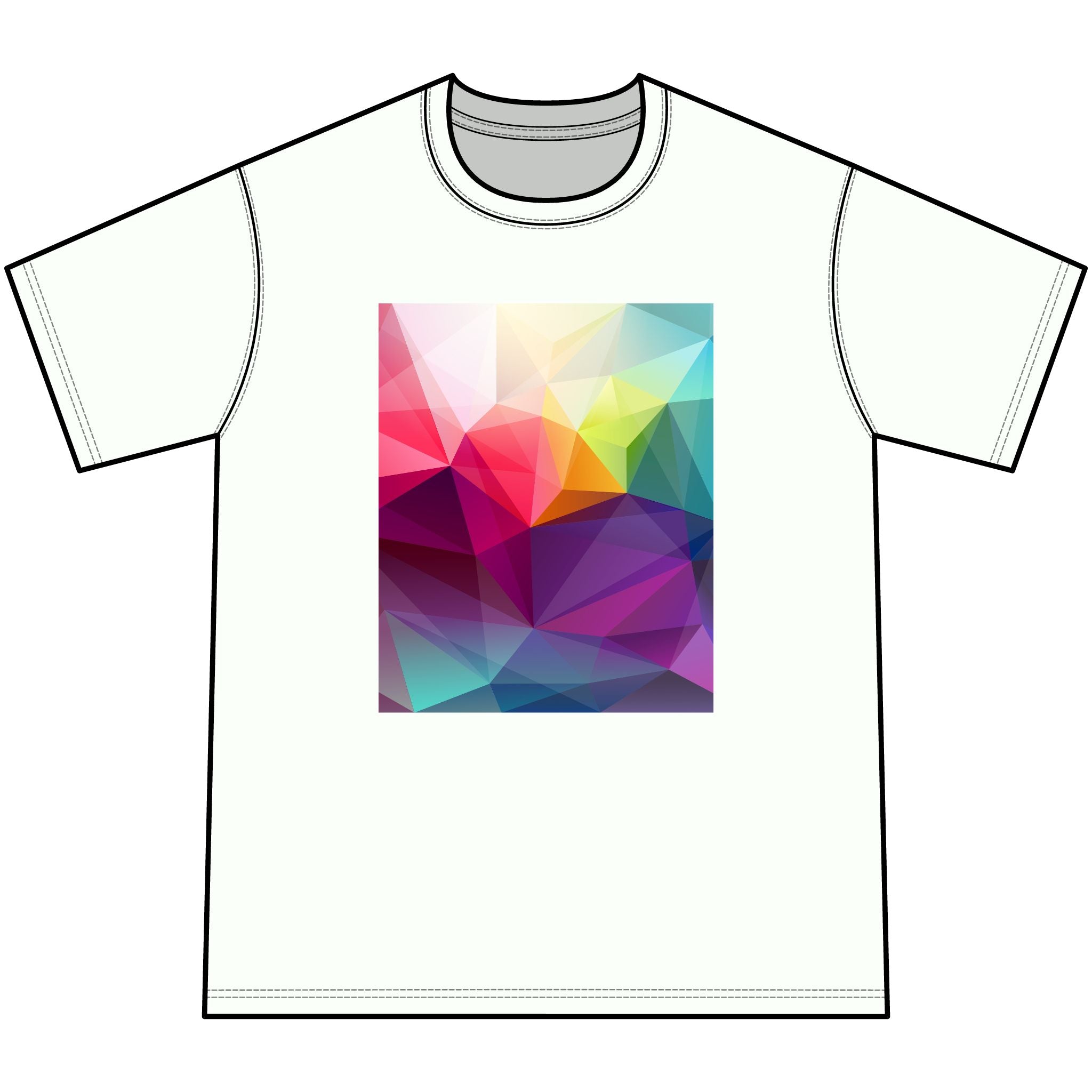 Youth Tie-Dye Tee — Colorful Geometric Graphic Kids T-Shirt