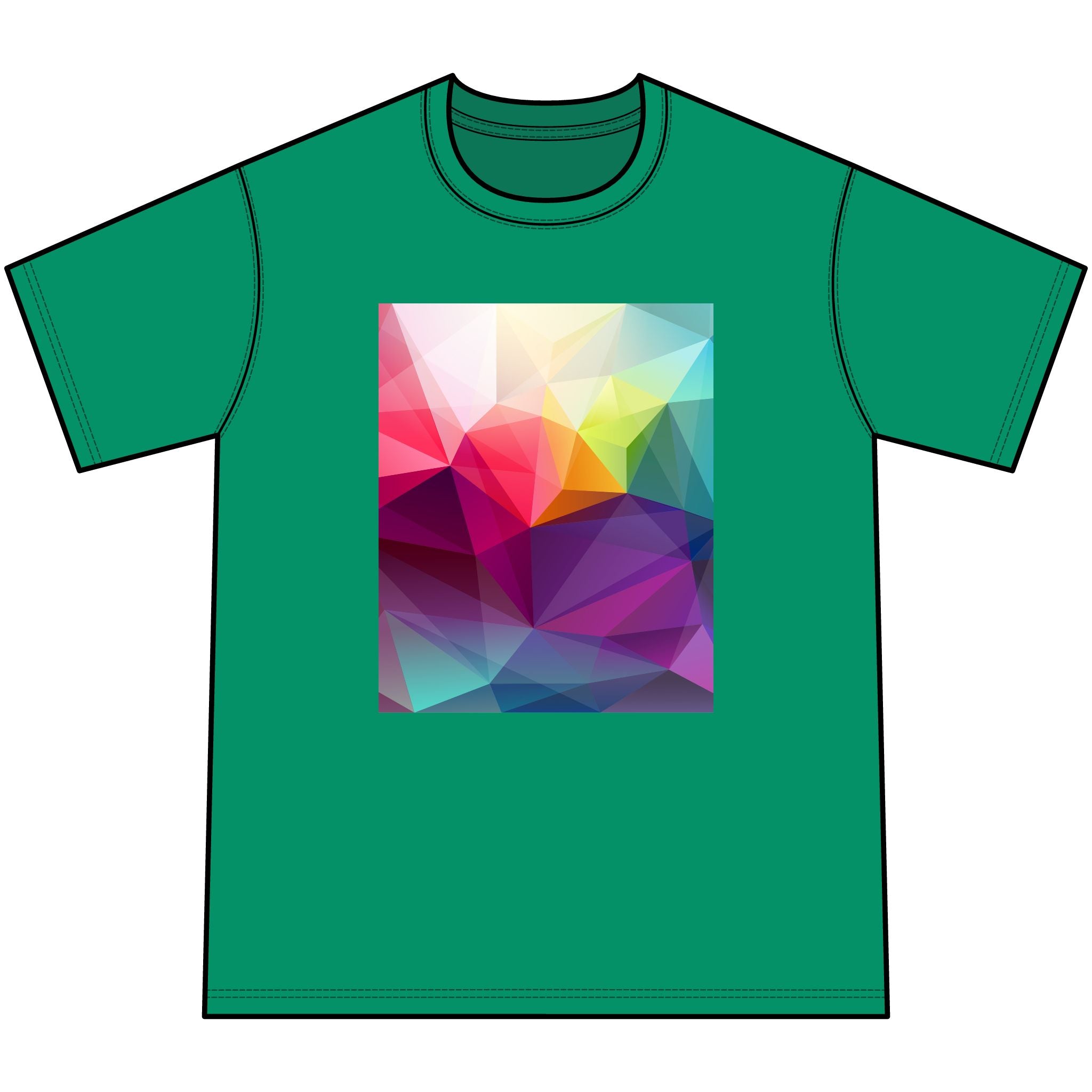 Youth Tie-Dye Tee — Colorful Geometric Graphic Kids T-Shirt