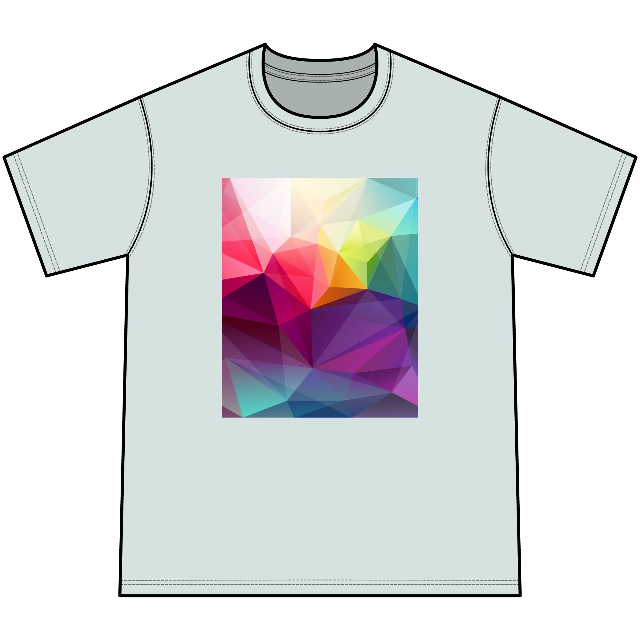 Youth Tie-Dye Tee — Colorful Geometric Graphic Kids T-Shirt