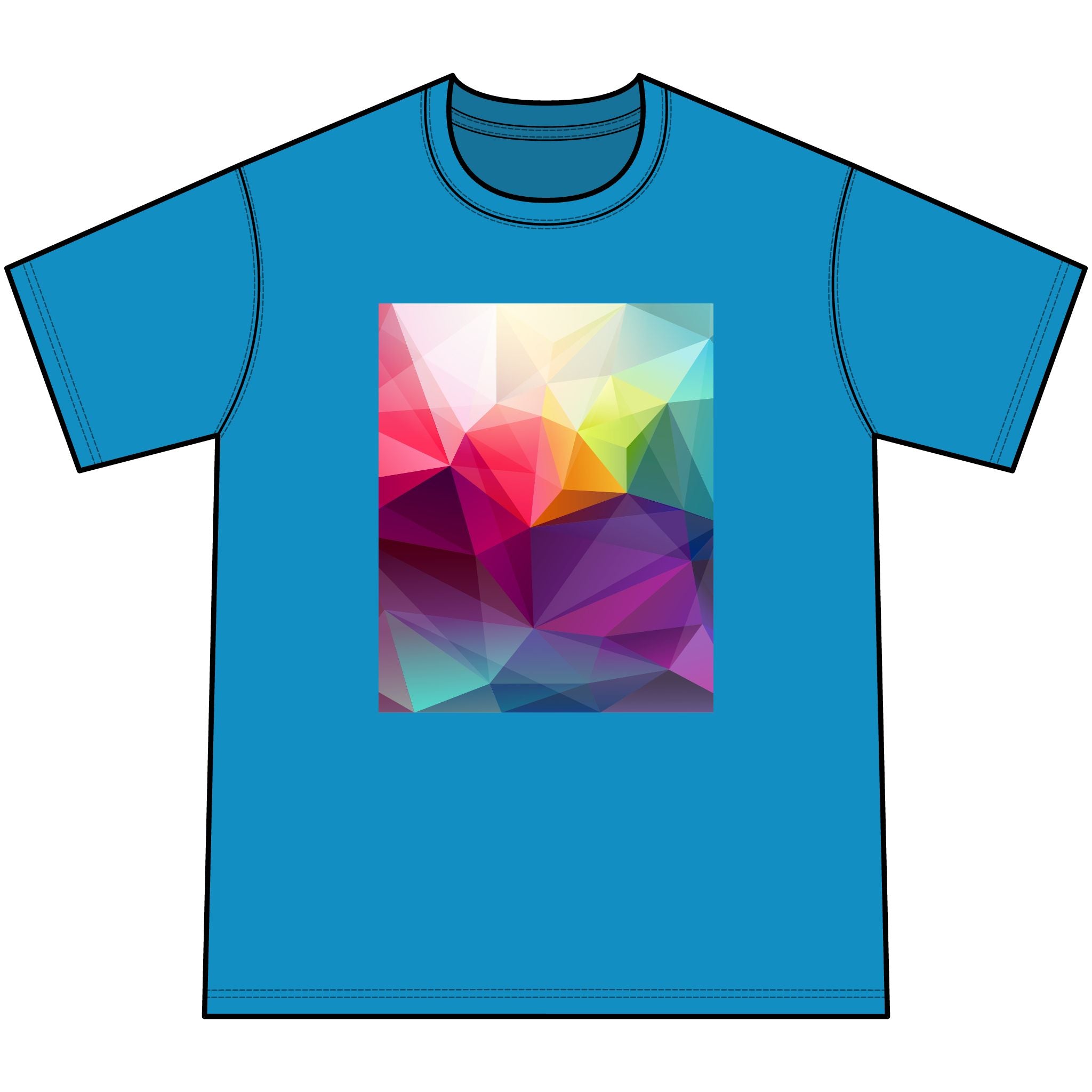 Youth Tie-Dye Tee — Colorful Geometric Graphic Kids T-Shirt