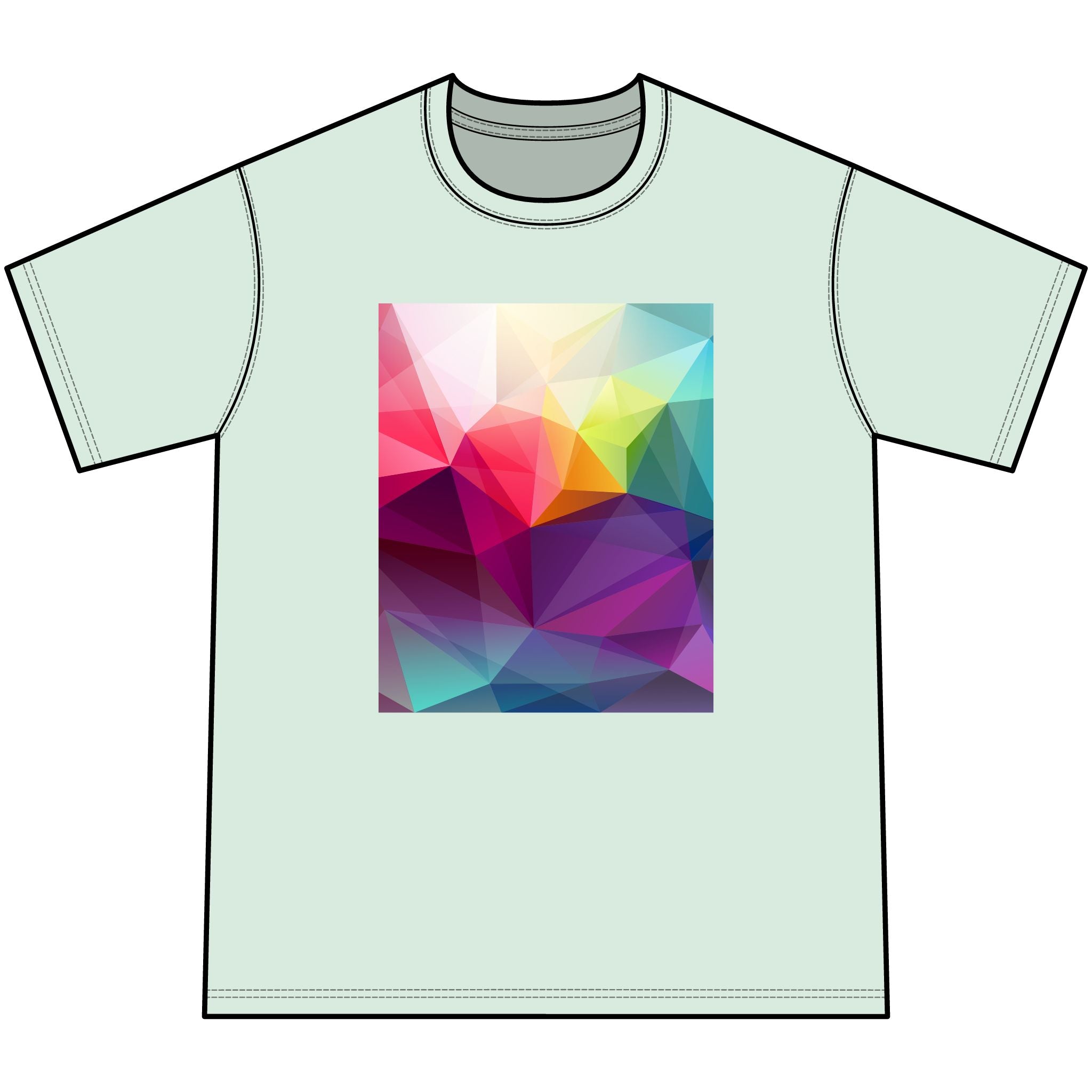 Youth Tie-Dye Tee — Colorful Geometric Graphic Kids T-Shirt