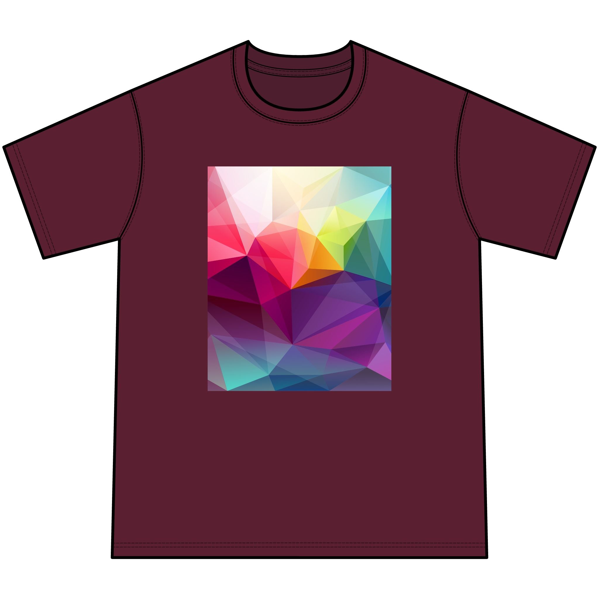 Youth Tie-Dye Tee — Colorful Geometric Graphic Kids T-Shirt