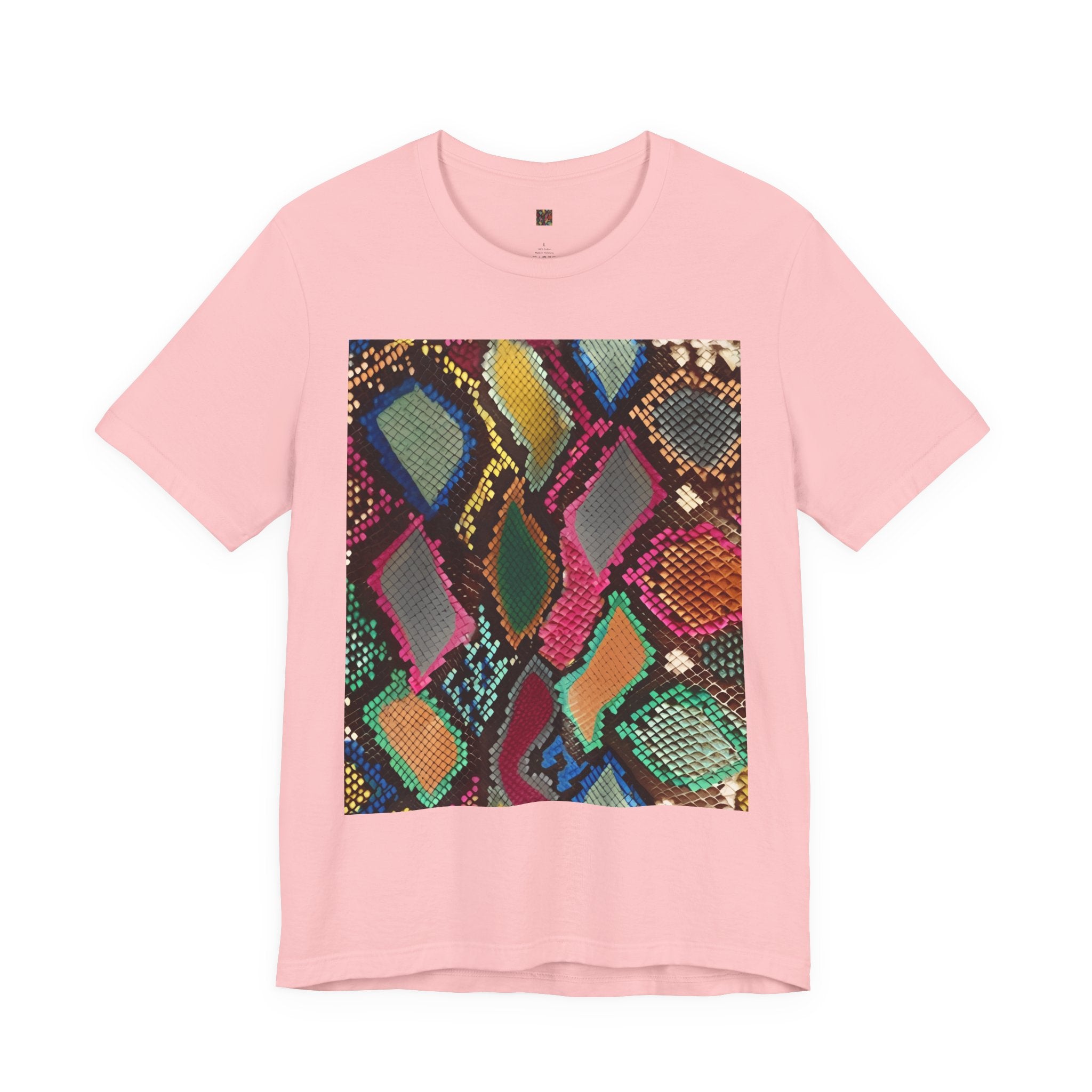 Colorful Snake Skin Print T-Shirt