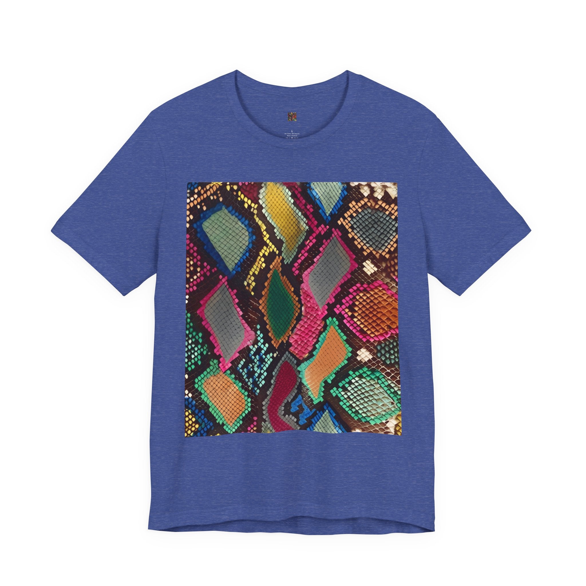 Colorful Snake Skin Print T-Shirt