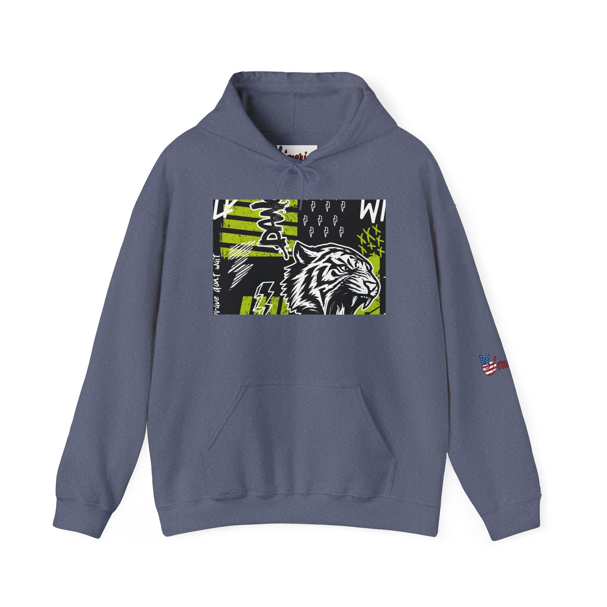 Tiger Graphic Hoodie — Urban Neon Grunge Pullover
