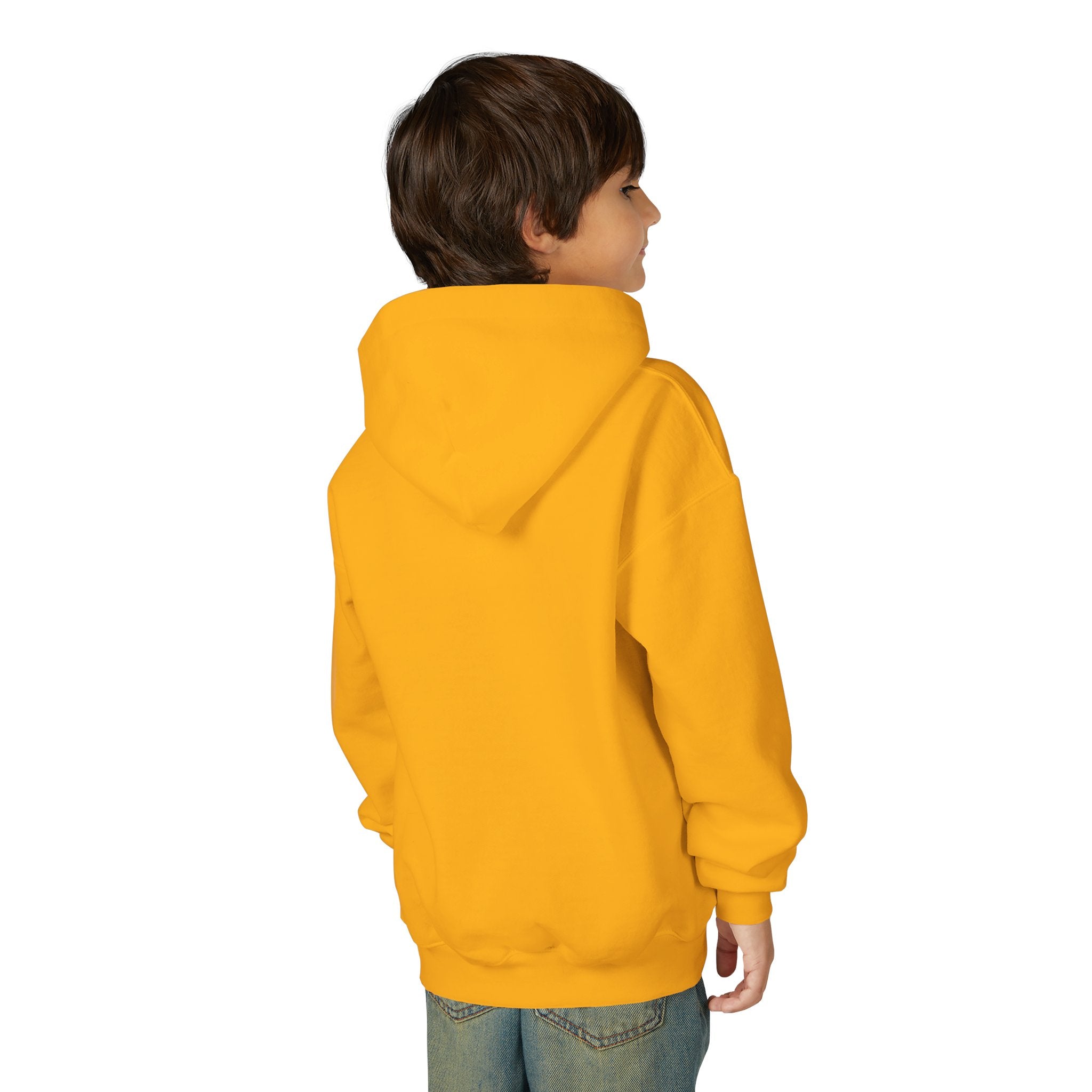 Dala Horse Youth Hoodie — Scandinavian Red Folk Art Kids Sweatshirt