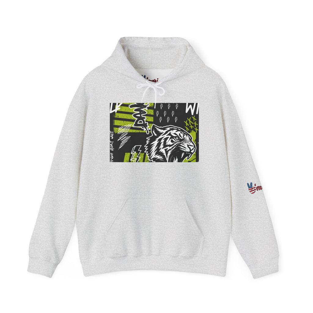 Tiger Graphic Hoodie — Urban Neon Grunge Pullover