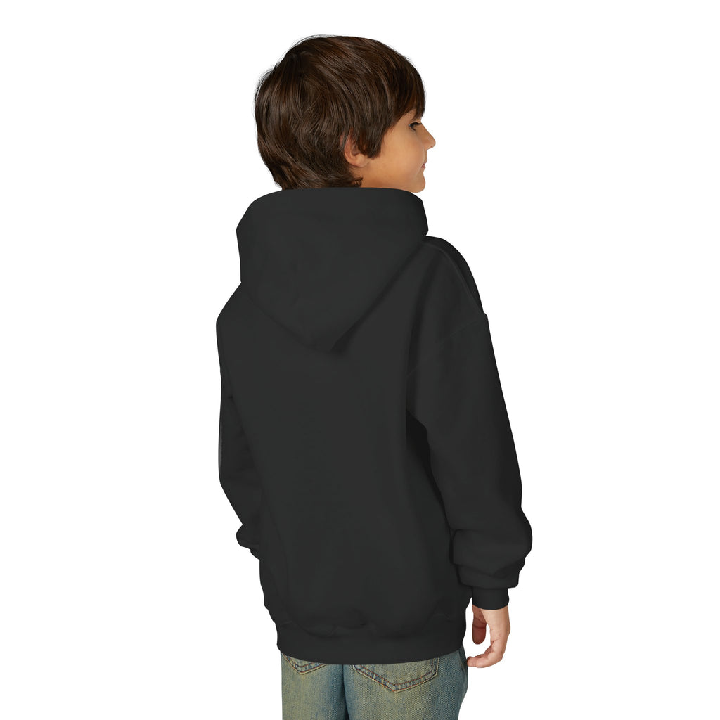 Dala Horse Youth Hoodie — Scandinavian Red Folk Art Kids Sweatshirt